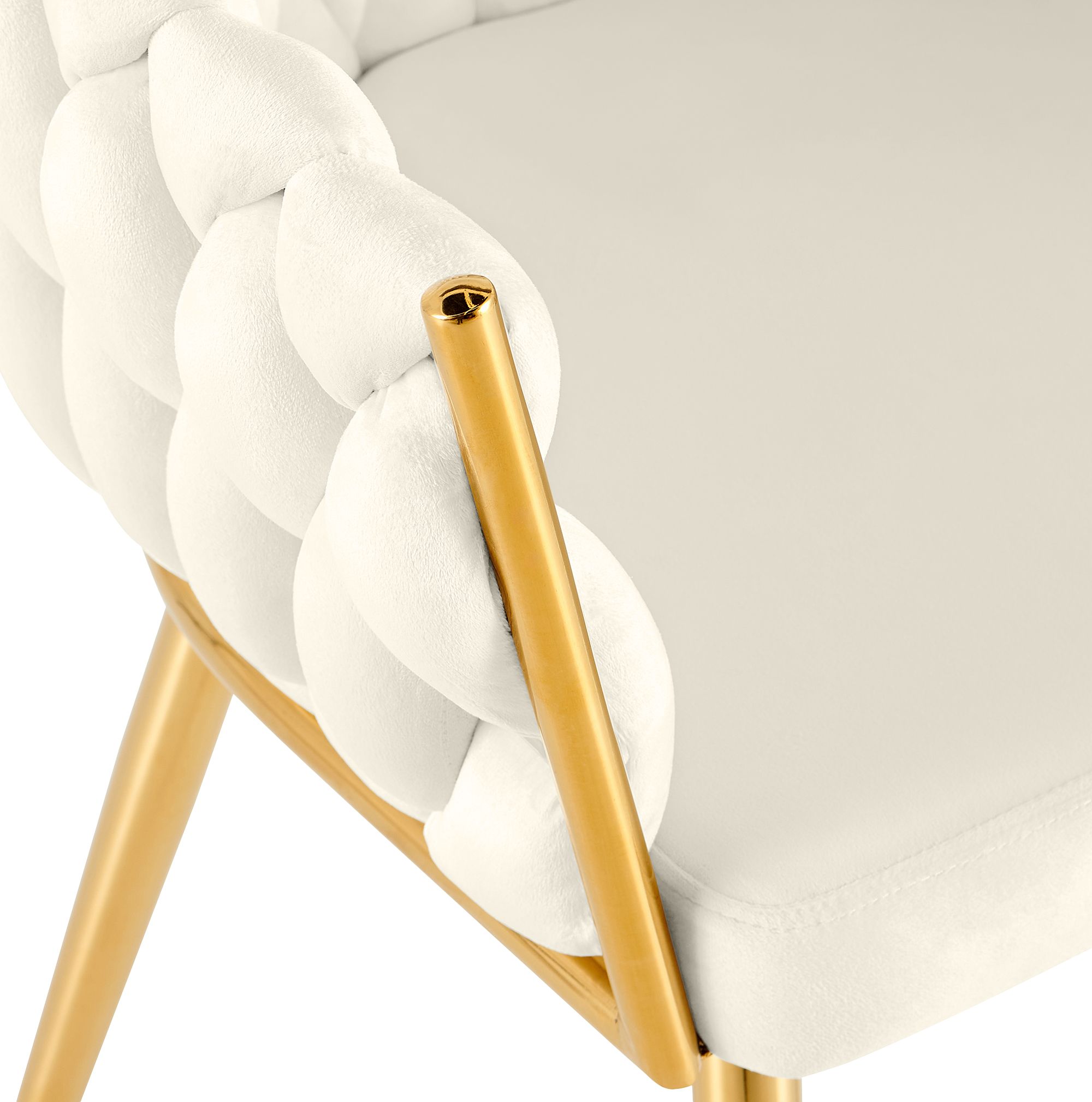 Silla de comedor Molise terciopelo dorado elegante y cómoda para tu hogar