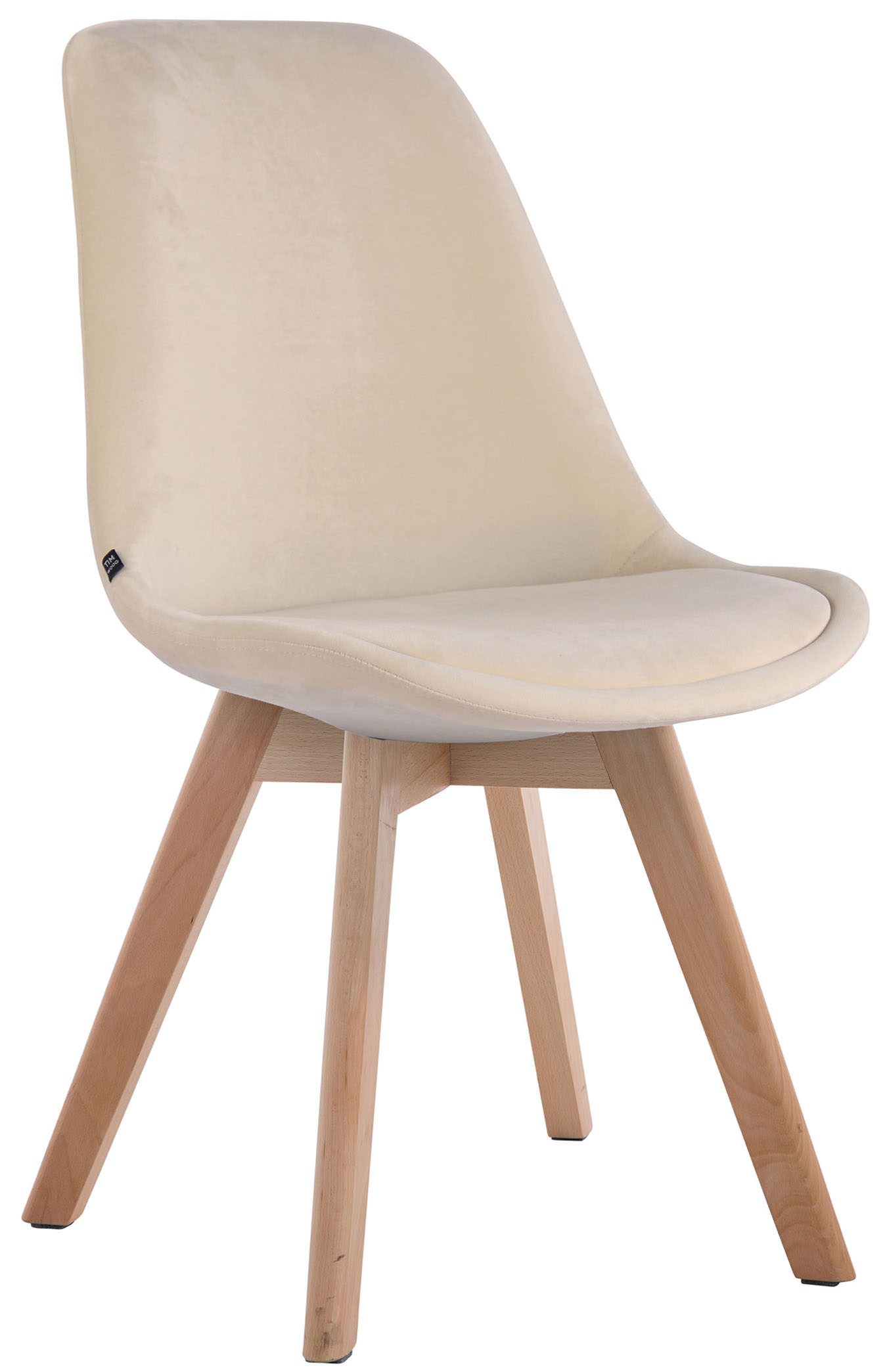 Set de 4 sillas de comedor Borneo tapizadas en terciopelo