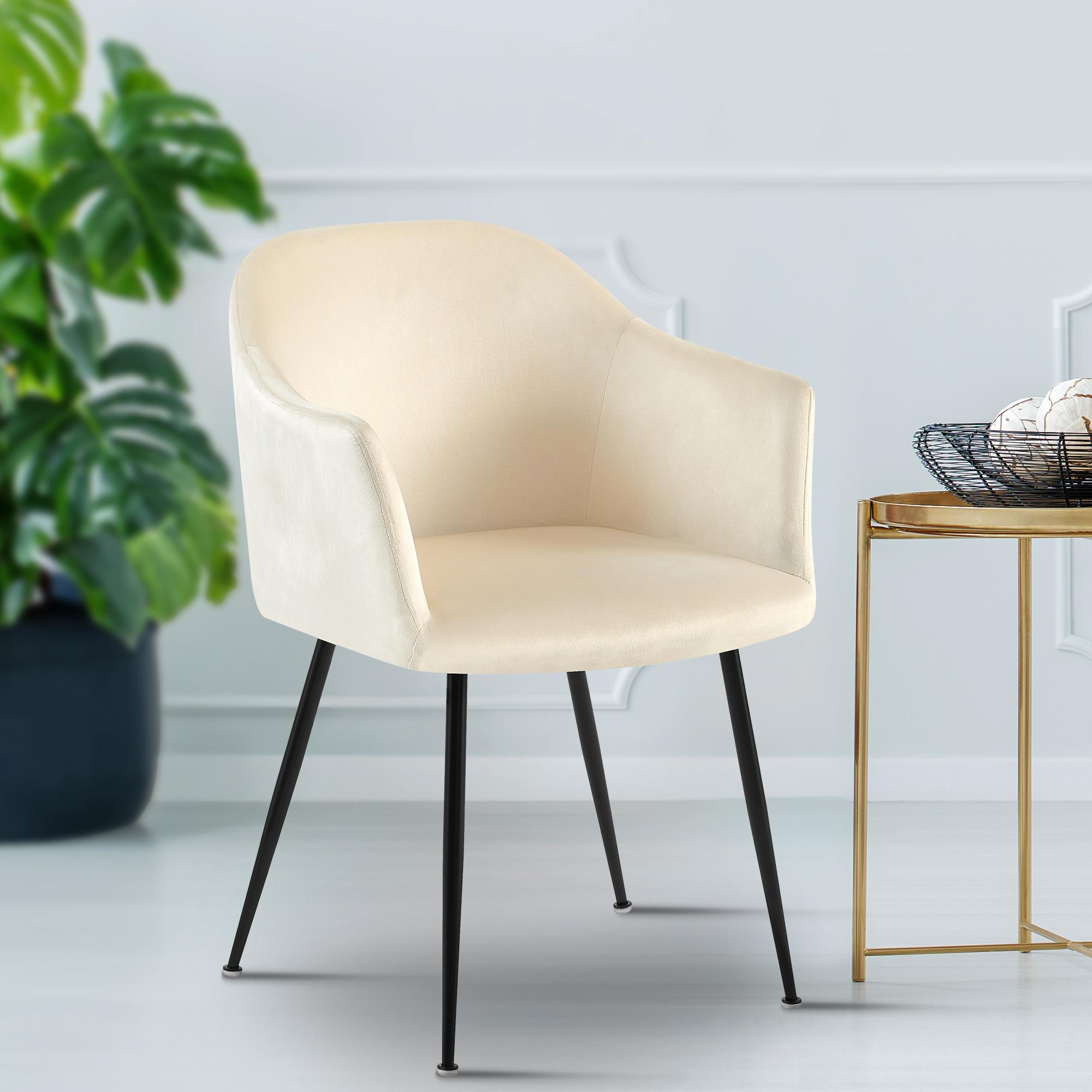 Silla de comedor de terciopelo Jaysie
