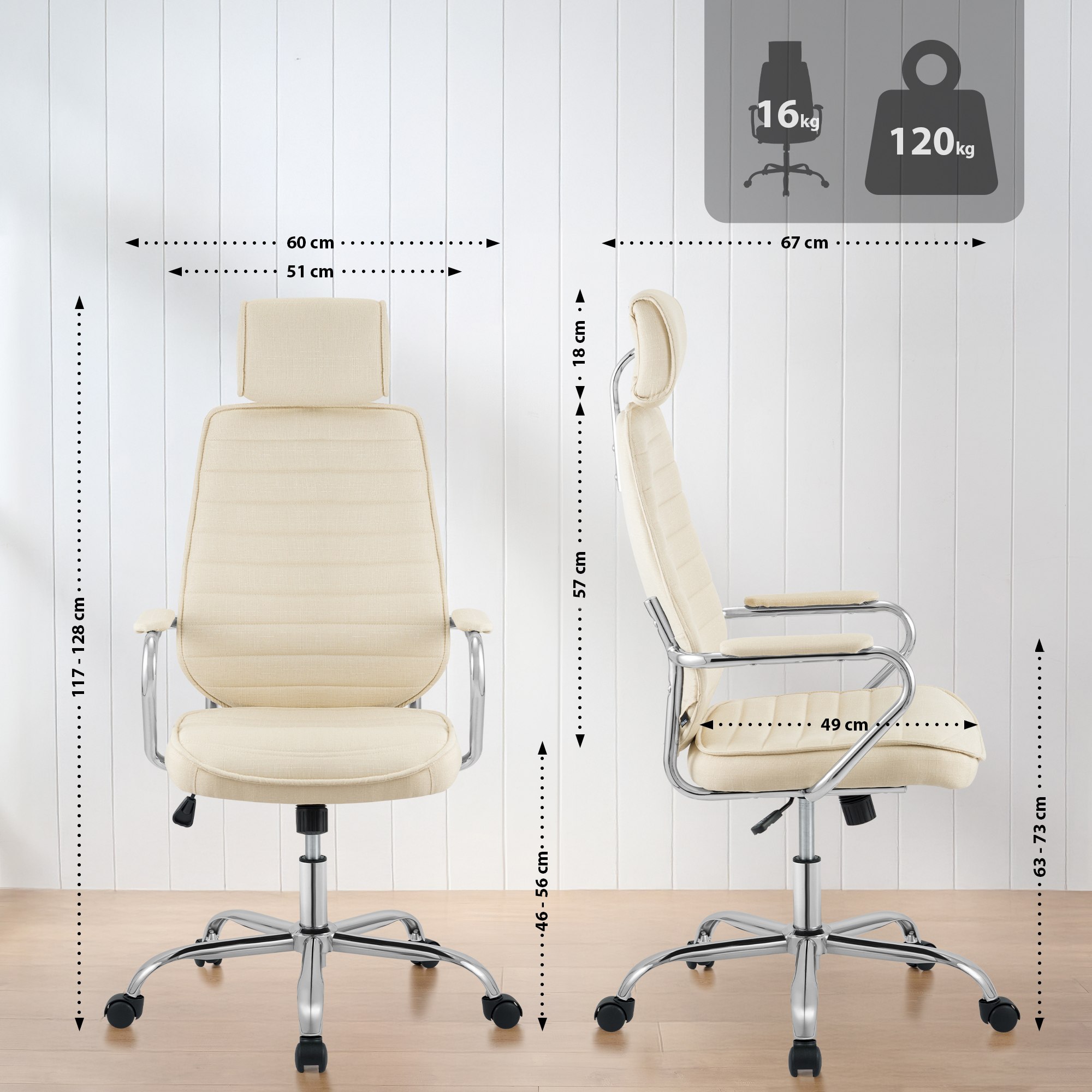 Silla de Oficina Rako Tela
