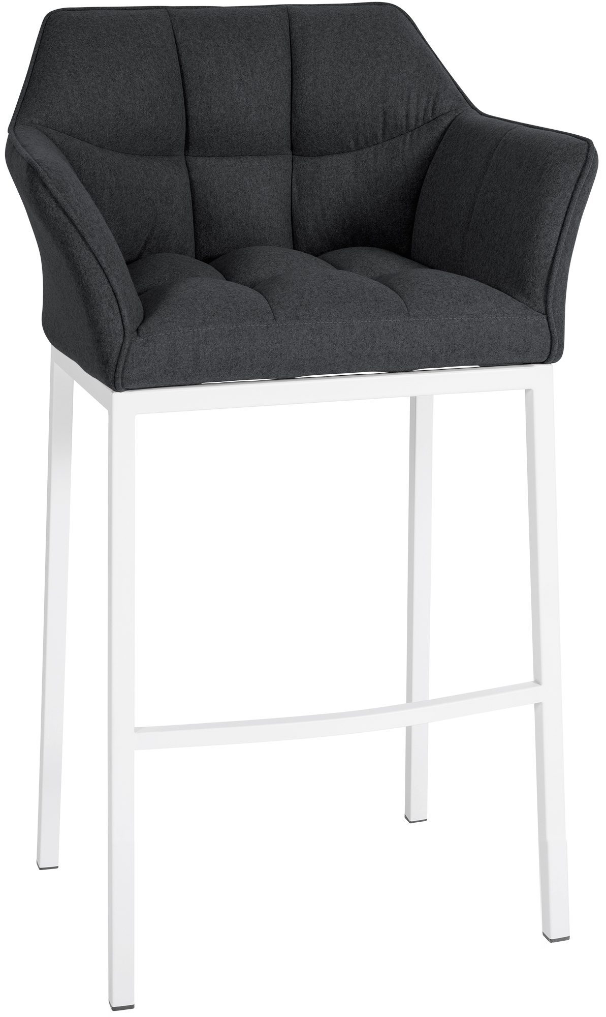 Taburete de Bar Damaso con Fieltro y Base de Cuatro Patas