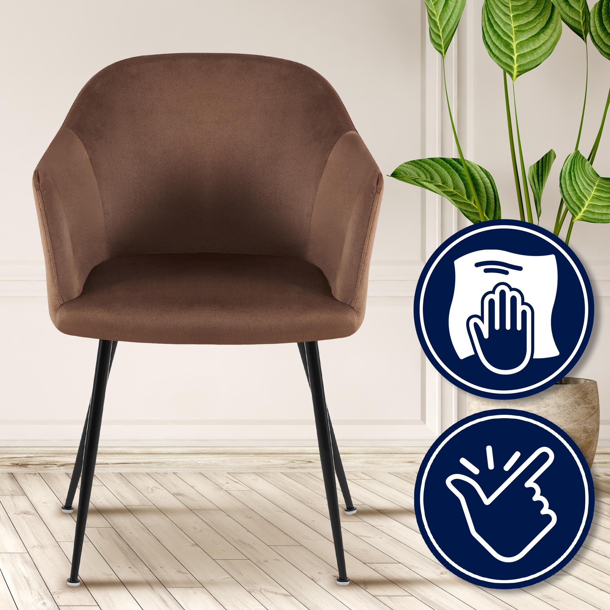 Silla de comedor de terciopelo Jaysie