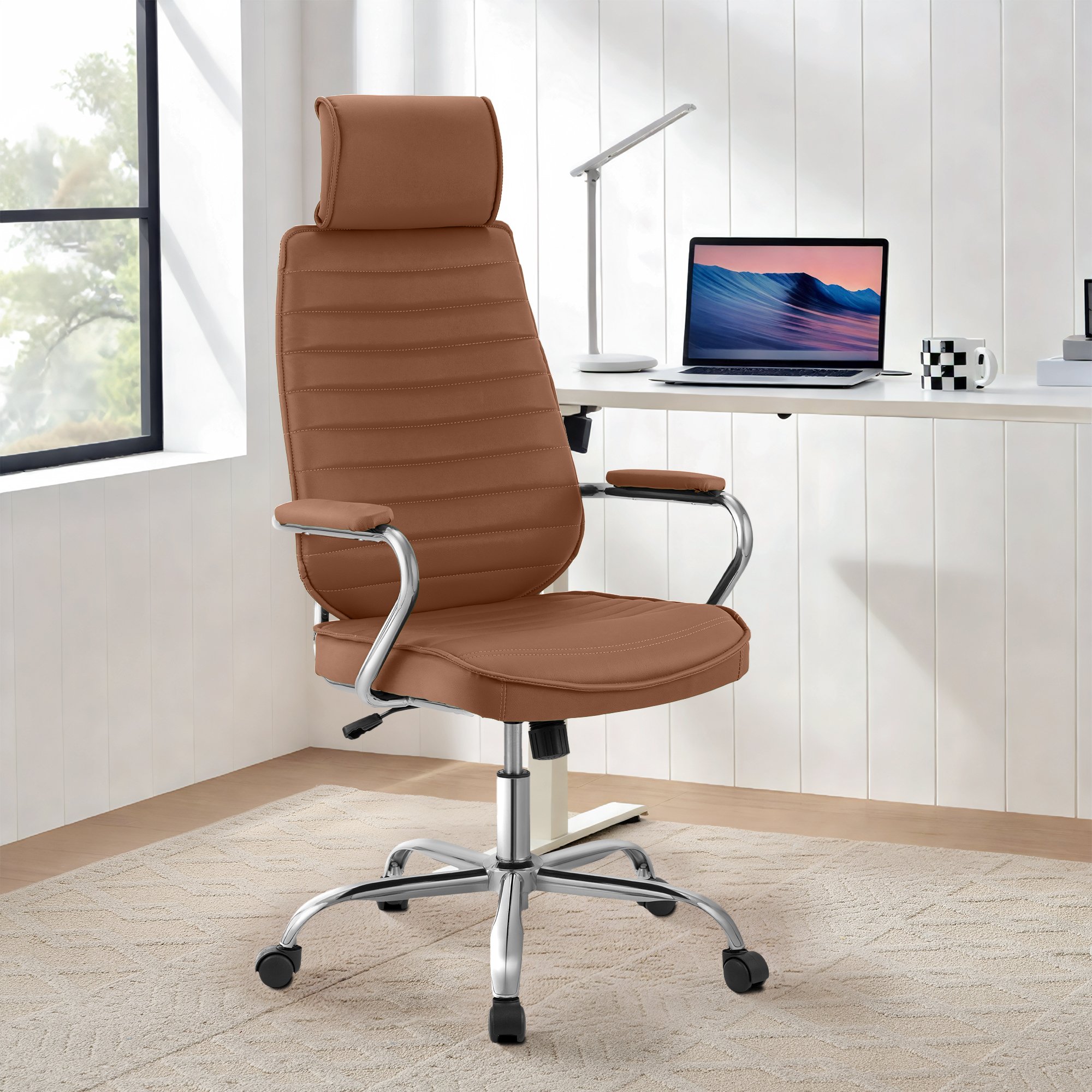 Silla de Oficina Rako de Cuero Sintético