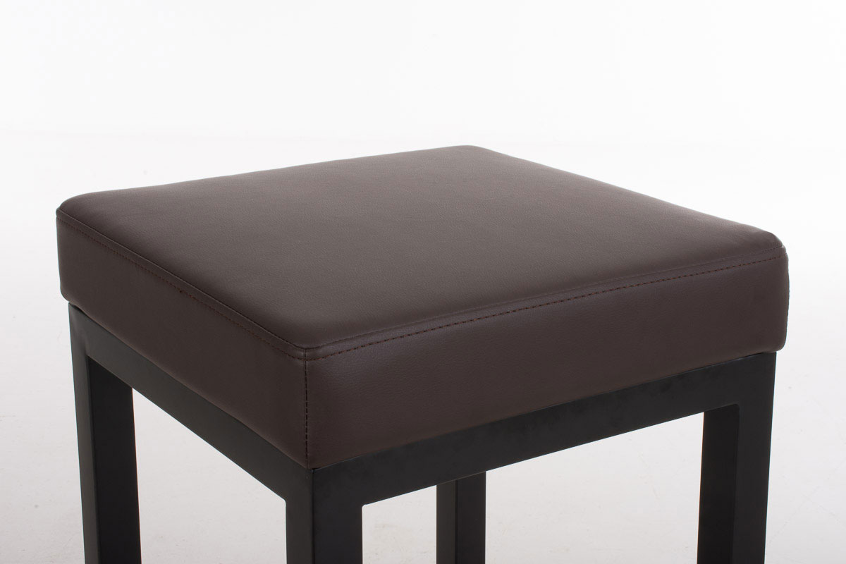 Taburete de bar Taylor Revestimiento de polipiel Altura del asiento 78 cm Estructura de metal negro