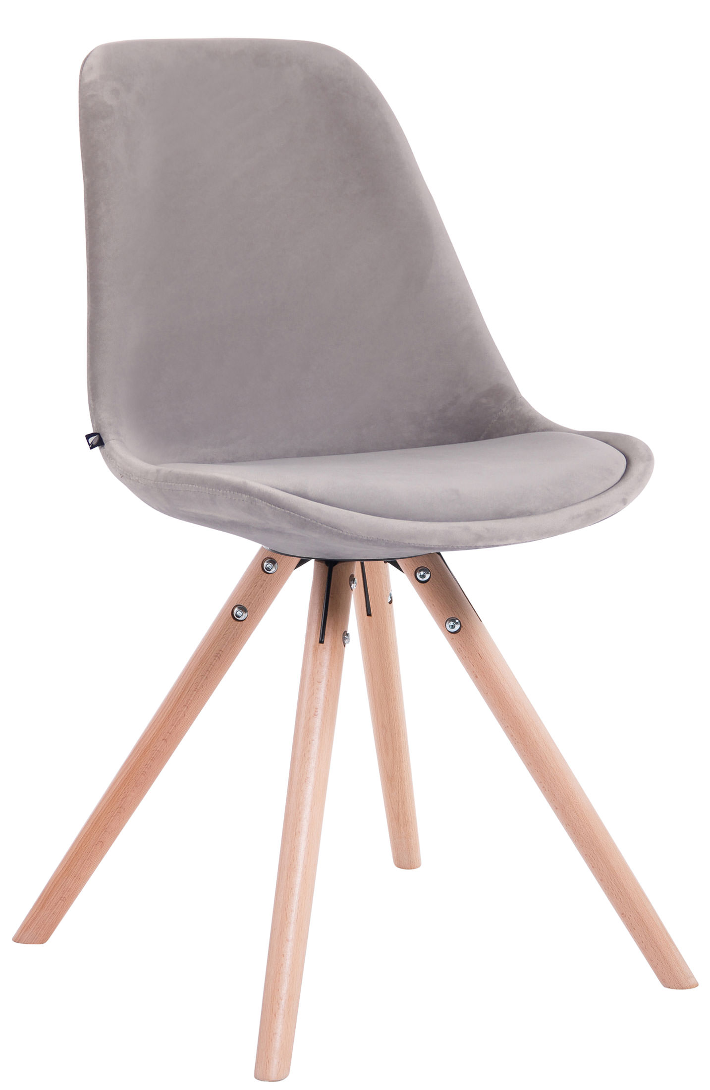 Set de 4 sillas de comedor Toulouse Rund en terciopelo