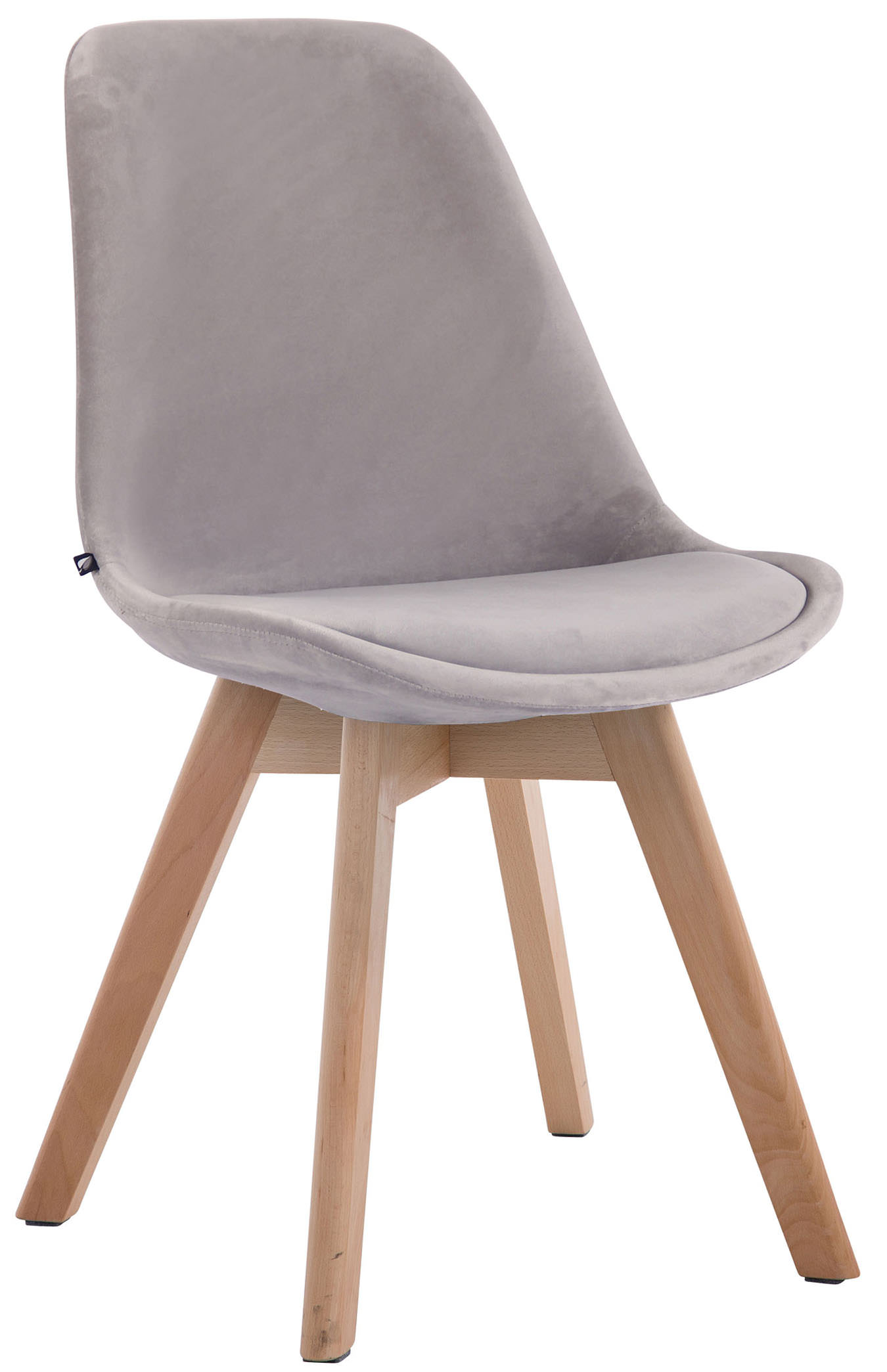 Set de 4 sillas de comedor Borneo tapizadas en terciopelo