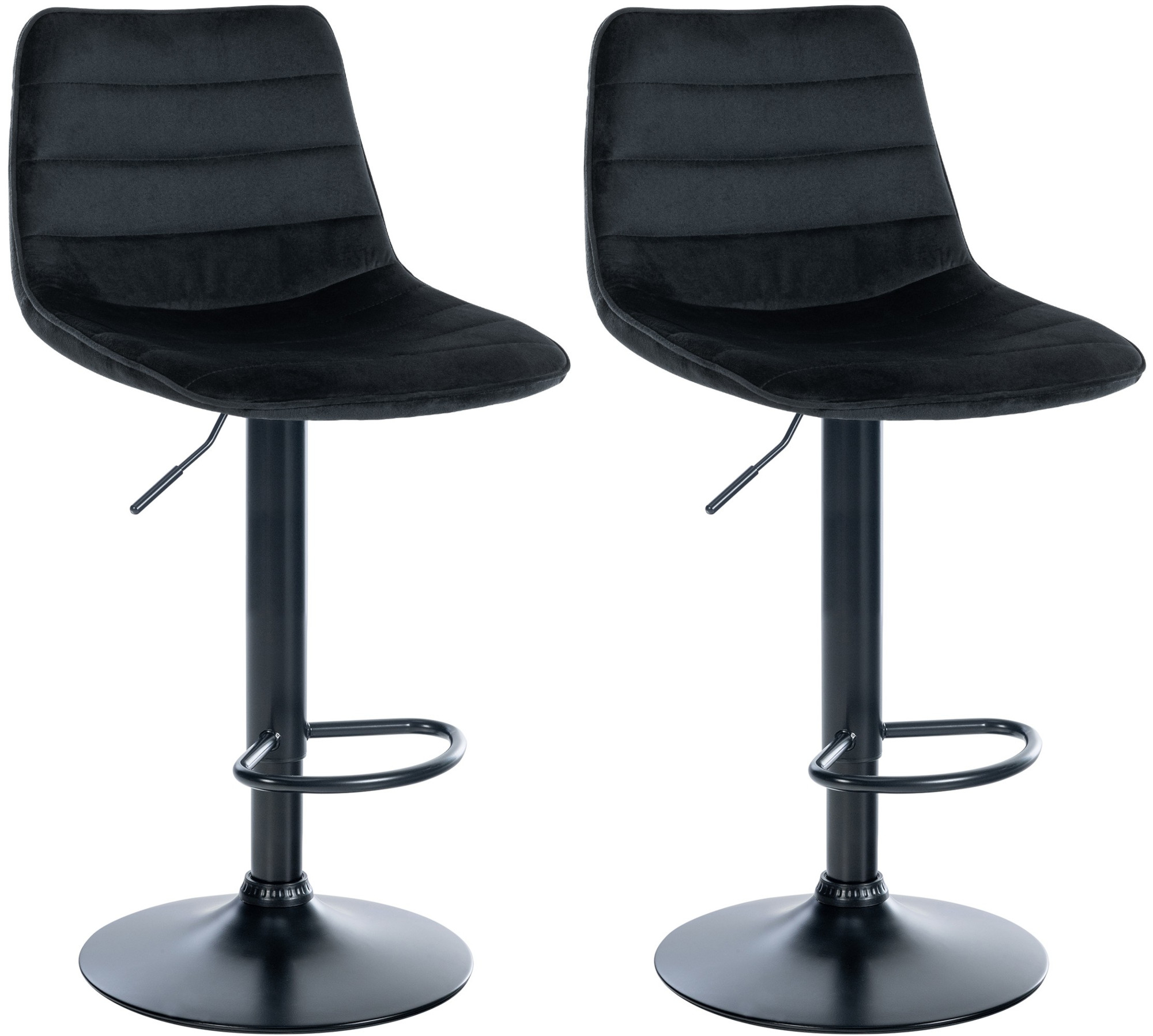 Set de 2 taburetes de bar Lex en terciopelo
