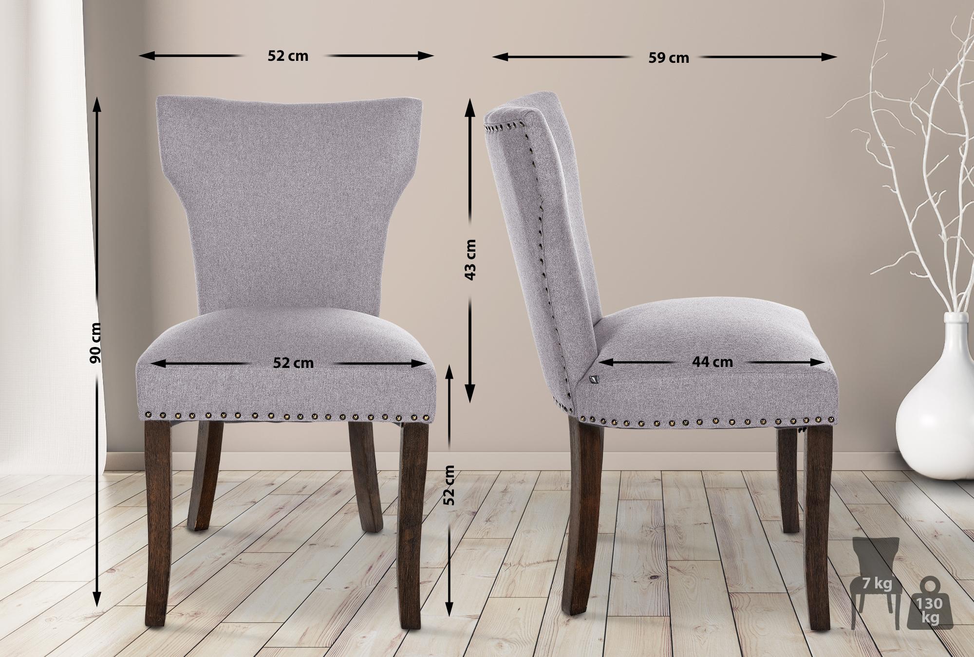 Silla de comedor Zadar en tela