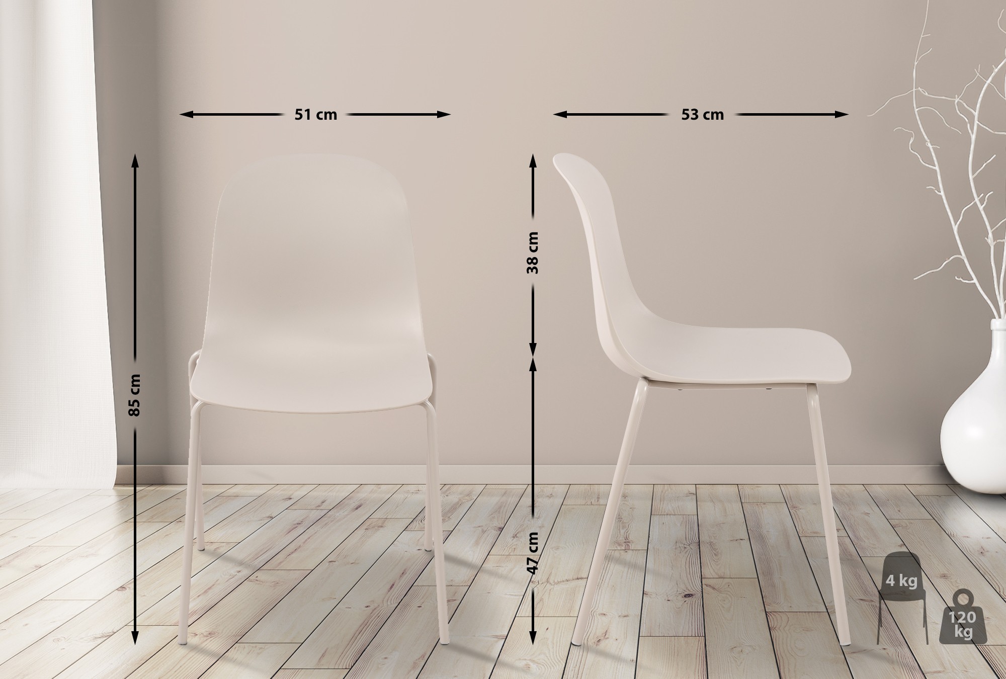 Silla Hardin apilable