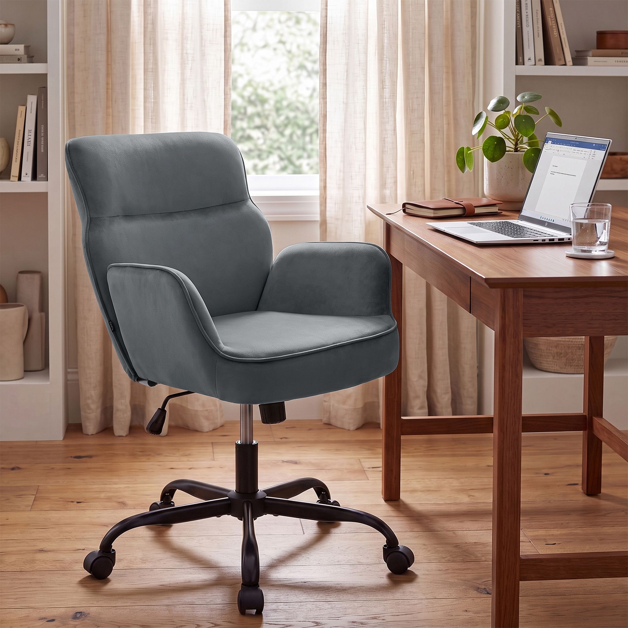 Silla de oficina Amado de terciopelo
