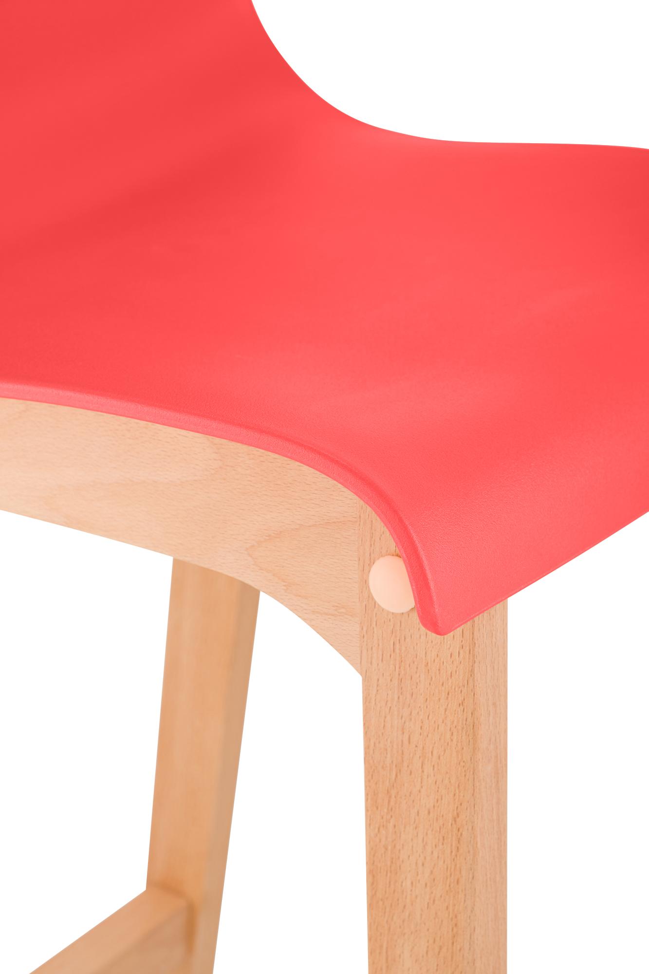 Taburete de bar Hover estructura de plástico base de cuatro patas Natura