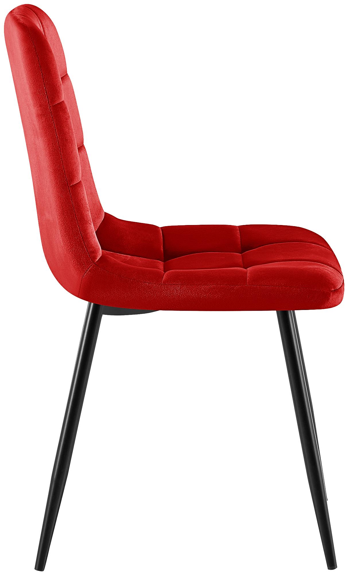 Silla de comedor Antibes tapizada en terciopelo