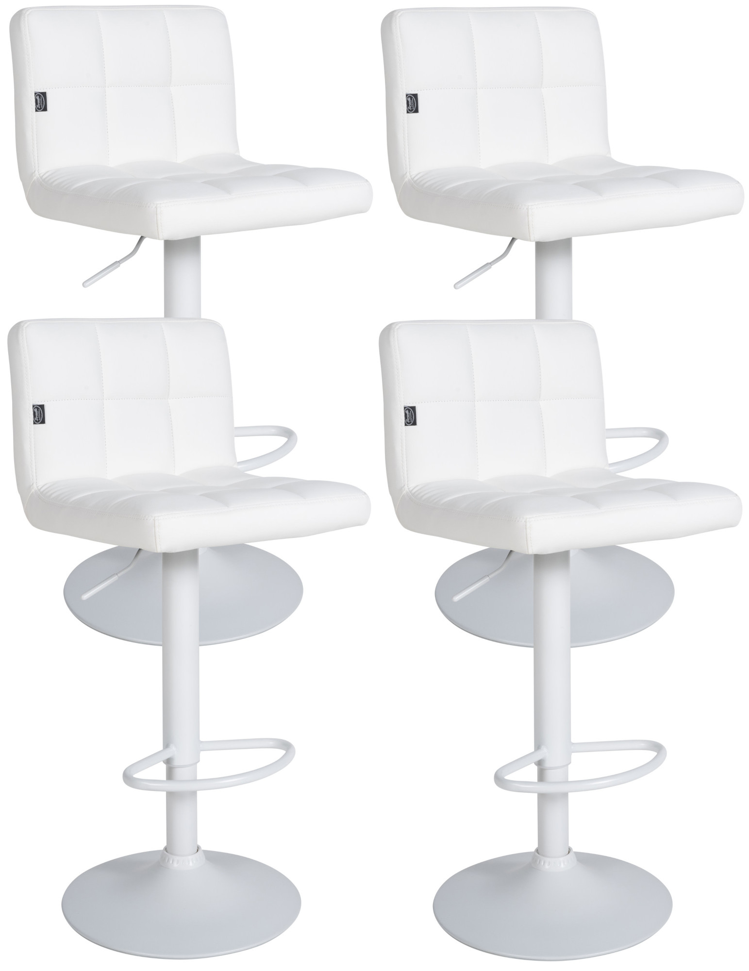 Set de 4 Taburetes de bar Feni en polipiel
