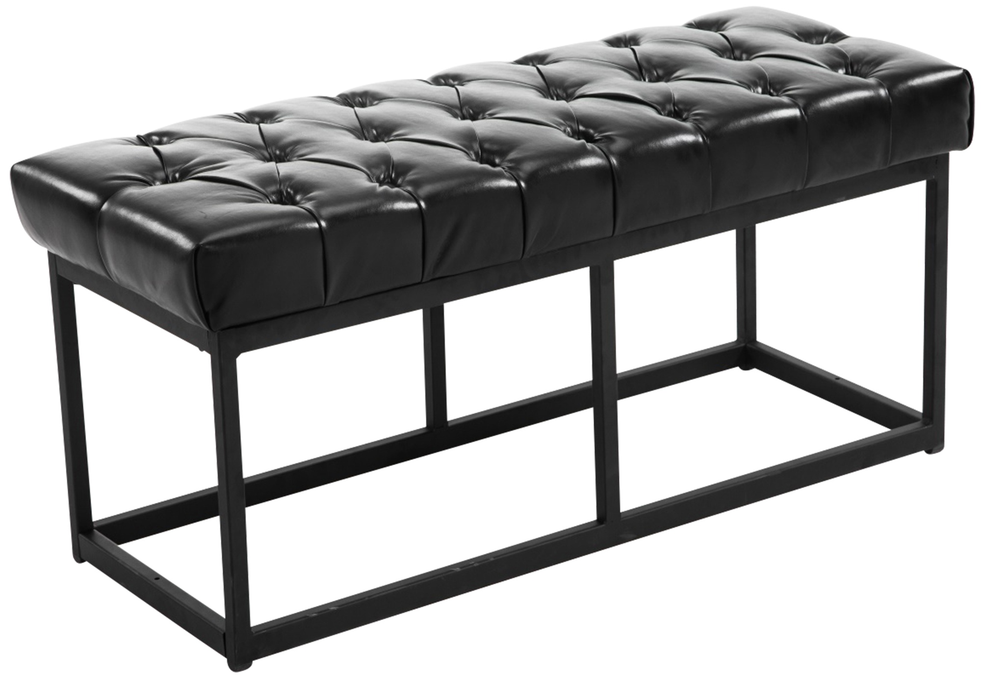 Taburete Pie de Cama Amun Con Base en Negro