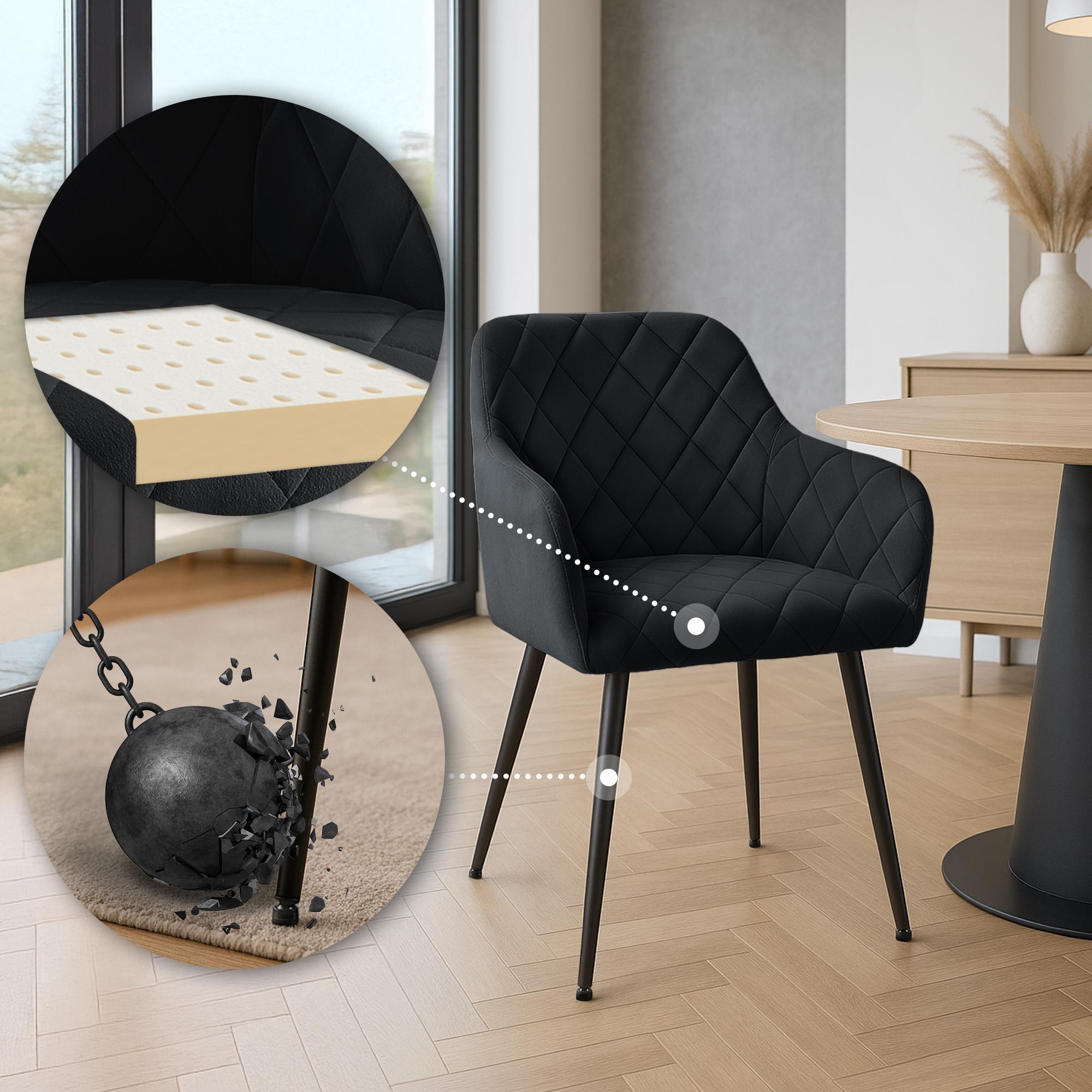 Silla de comedor Monett terciopelo