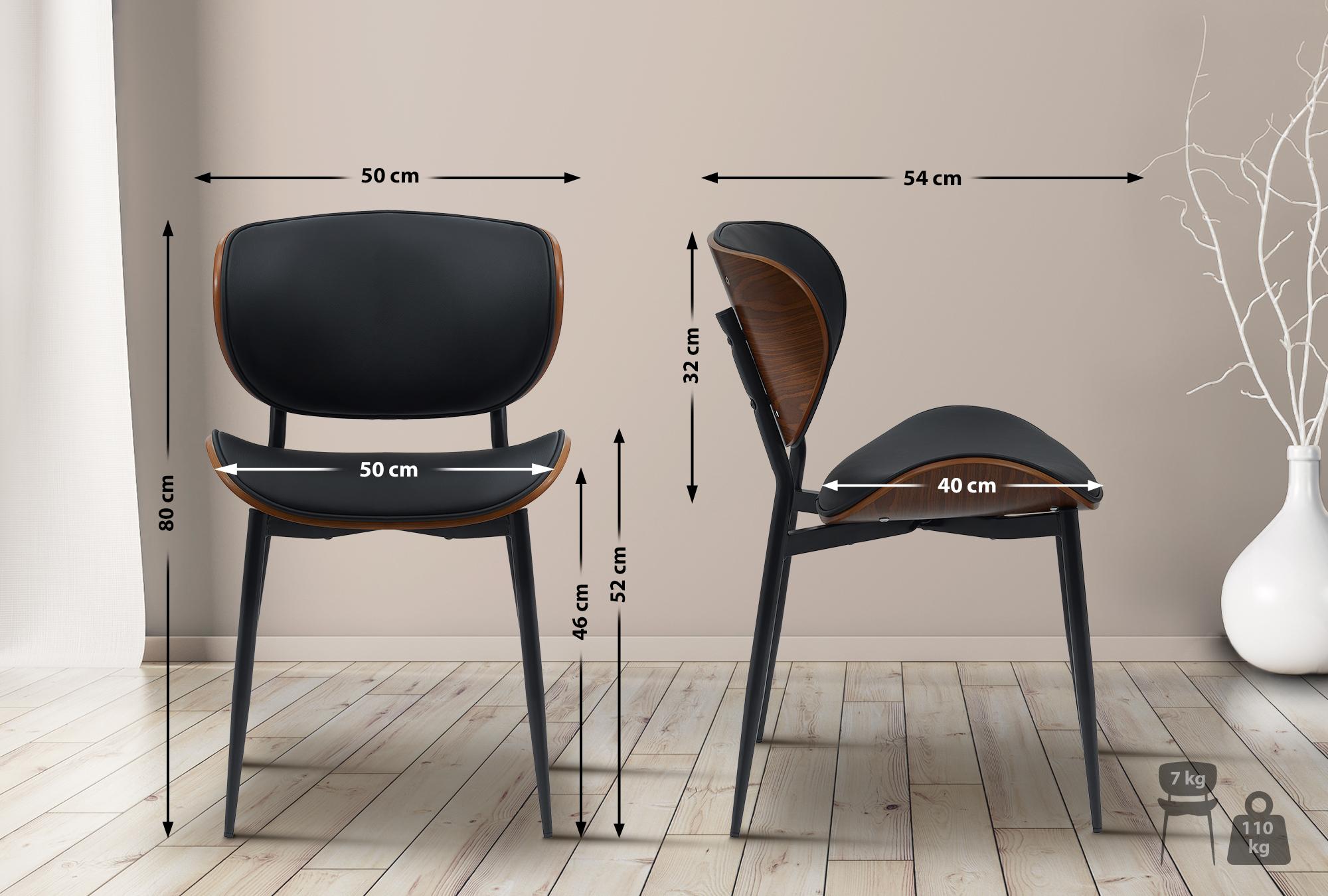 Silla Enid con revestimiento de polipiel o tela