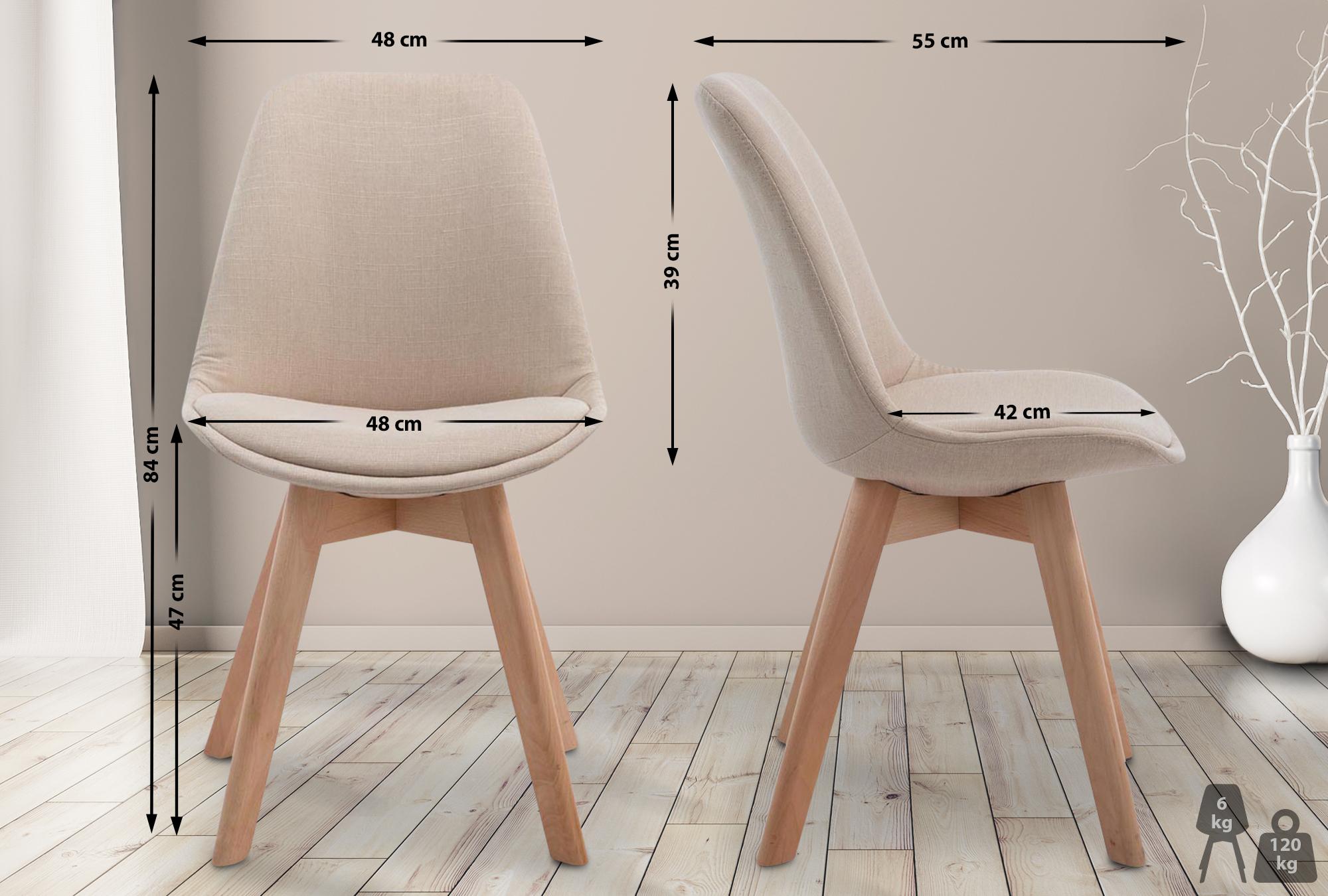 Silla De Comedor Borneo V2 En Tela
