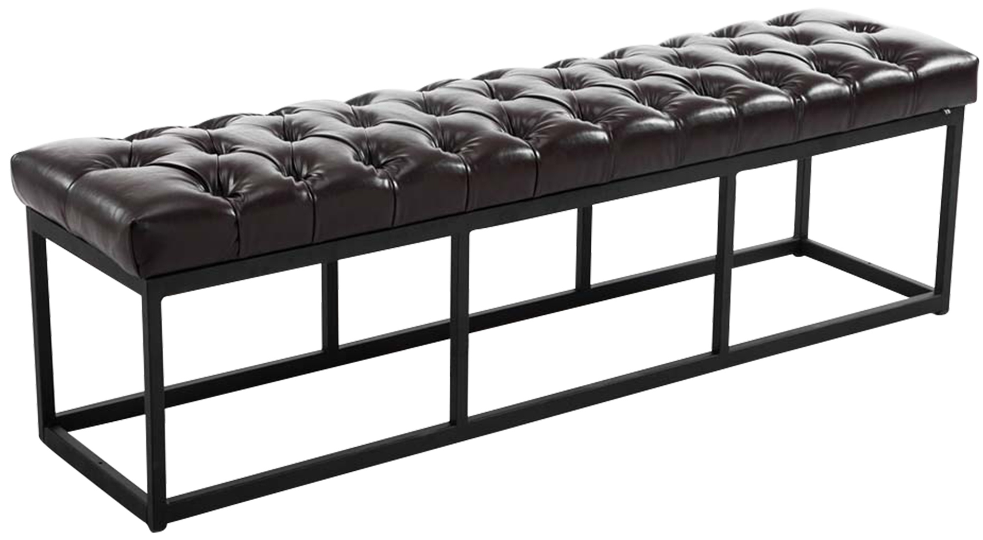 Taburete Pie de Cama Amun Con Base en Negro