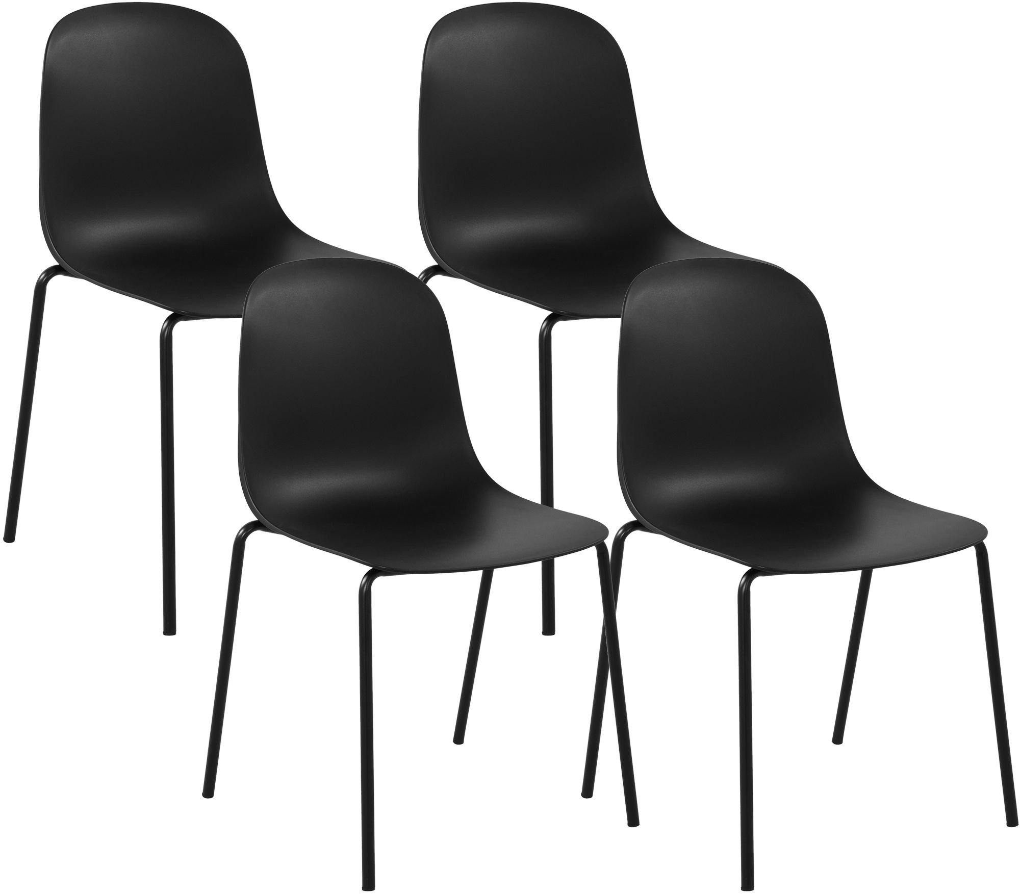 Set de 4 sillas apilables Hardin