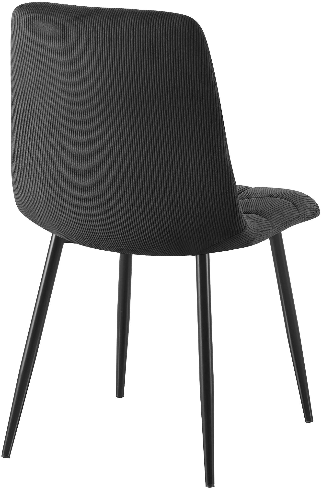 Set de 2 sillas de comedor Antibes de pana