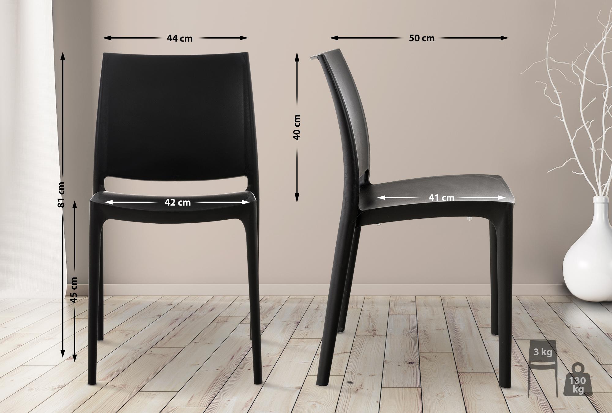 Set de 2 sillas apilables Maya