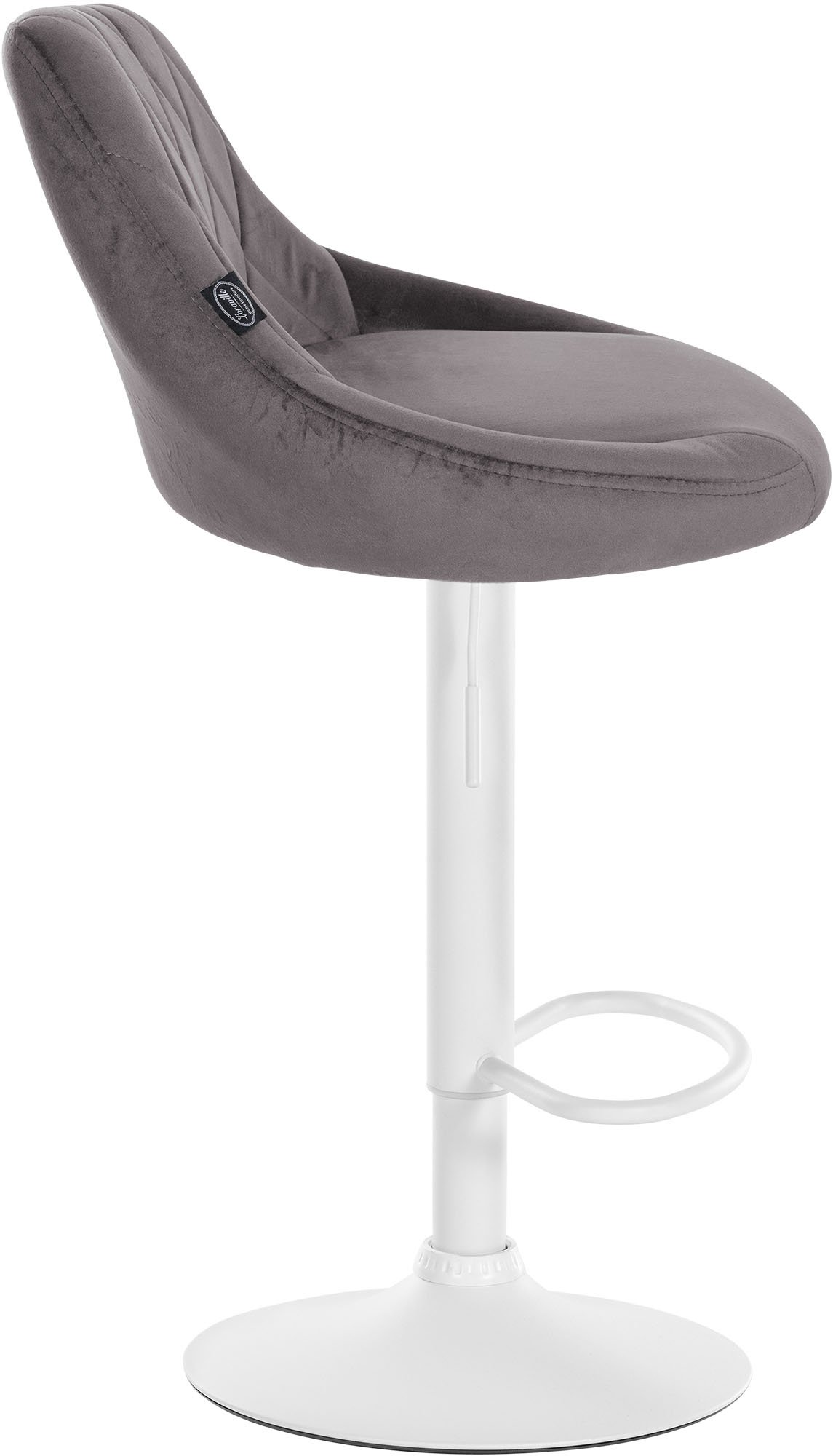 Taburete de bar Lazio en terciopelo