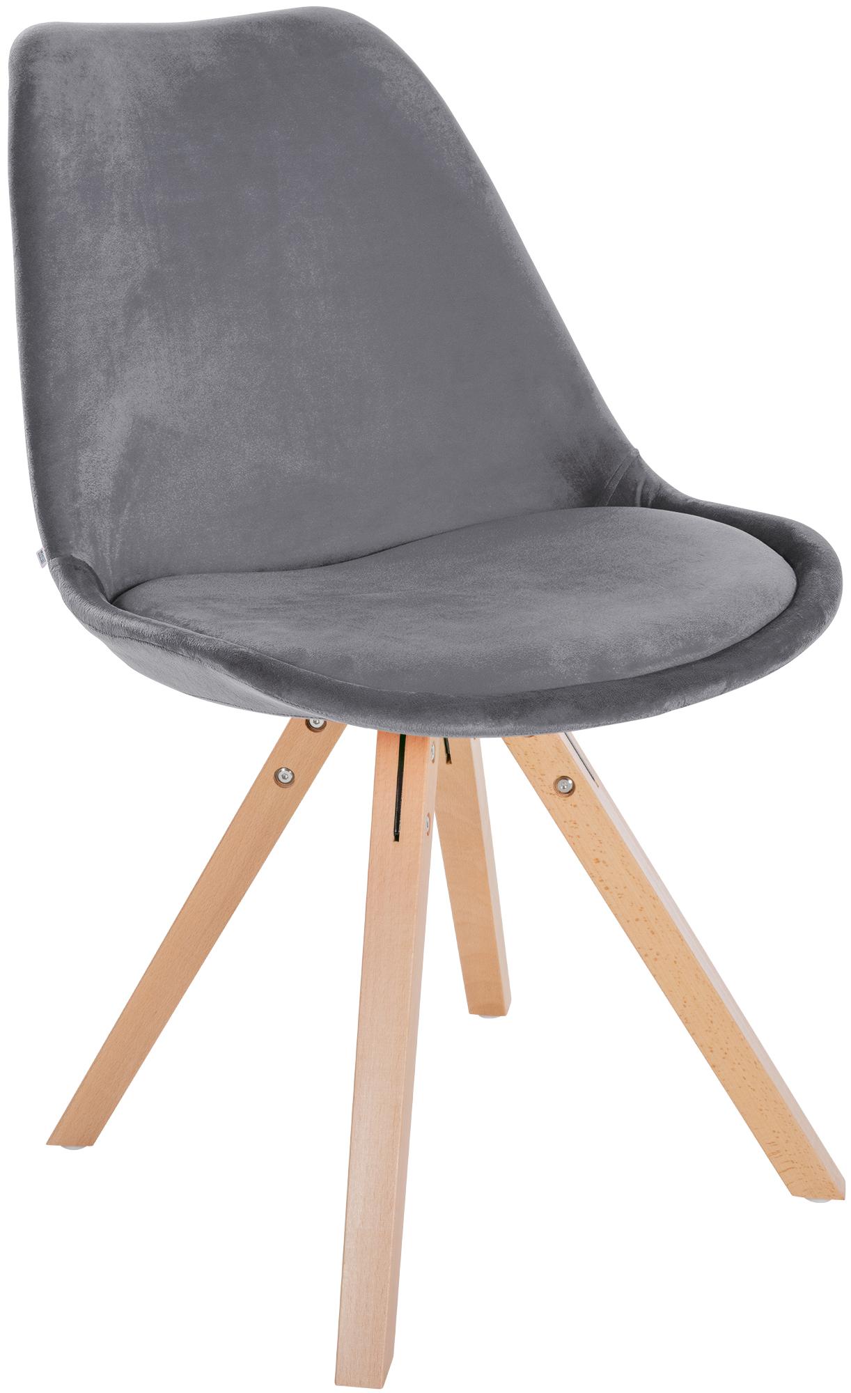 Pack de 4 sillas de salón Sofia en terciopelo