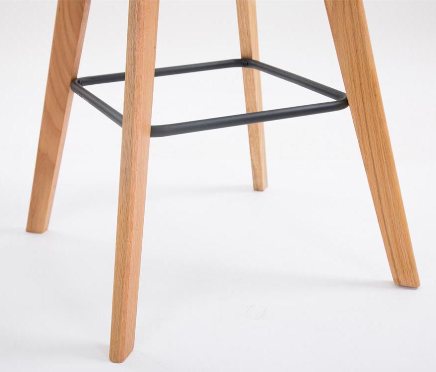 Set De 2 Taburetes De Bar Metz Con Asiento En Polipropileno