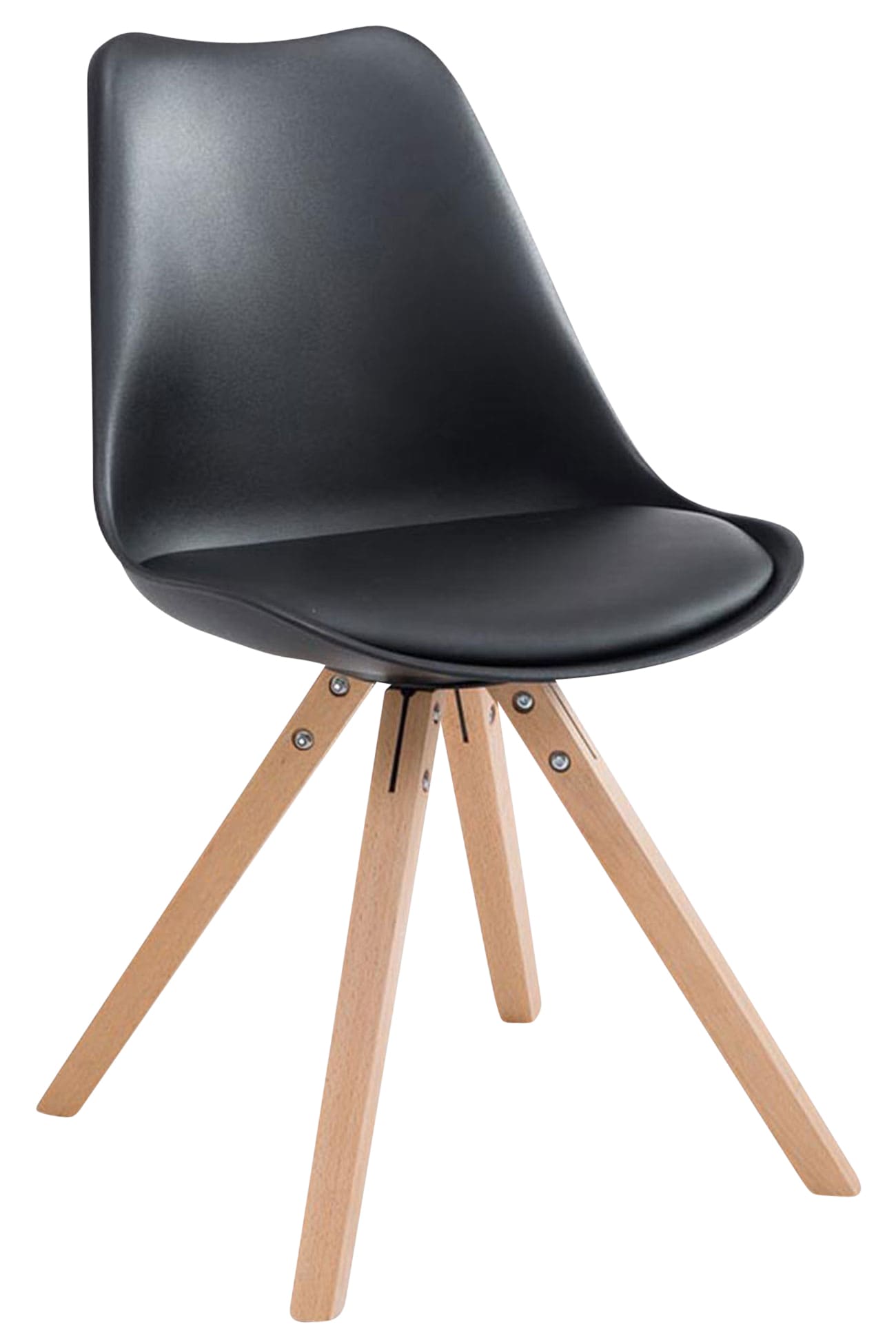 Set de 4 sillas para comedor Toulouse Square en polipiel