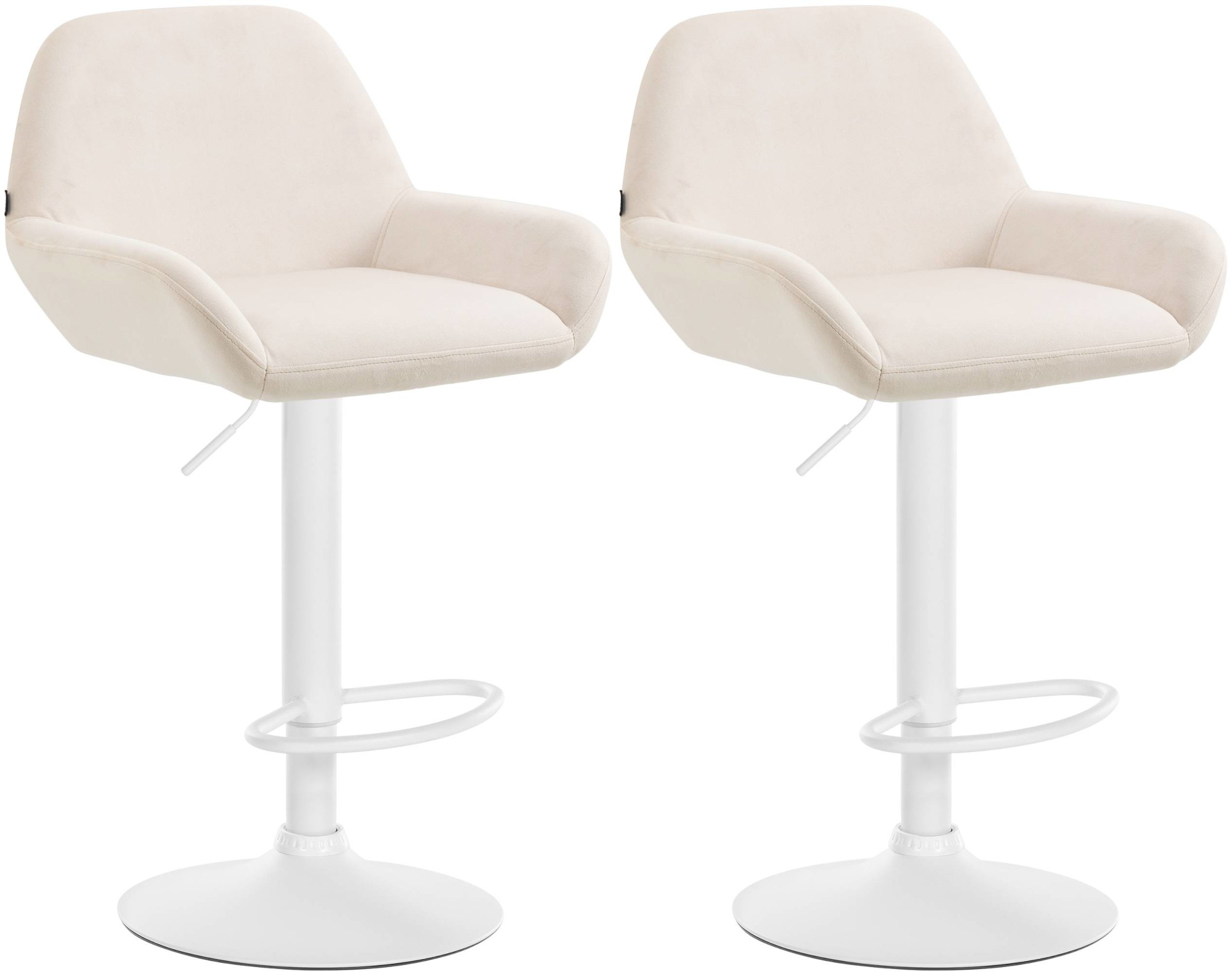 Set de 2 Taburetes de cocina Braga en terciopelo