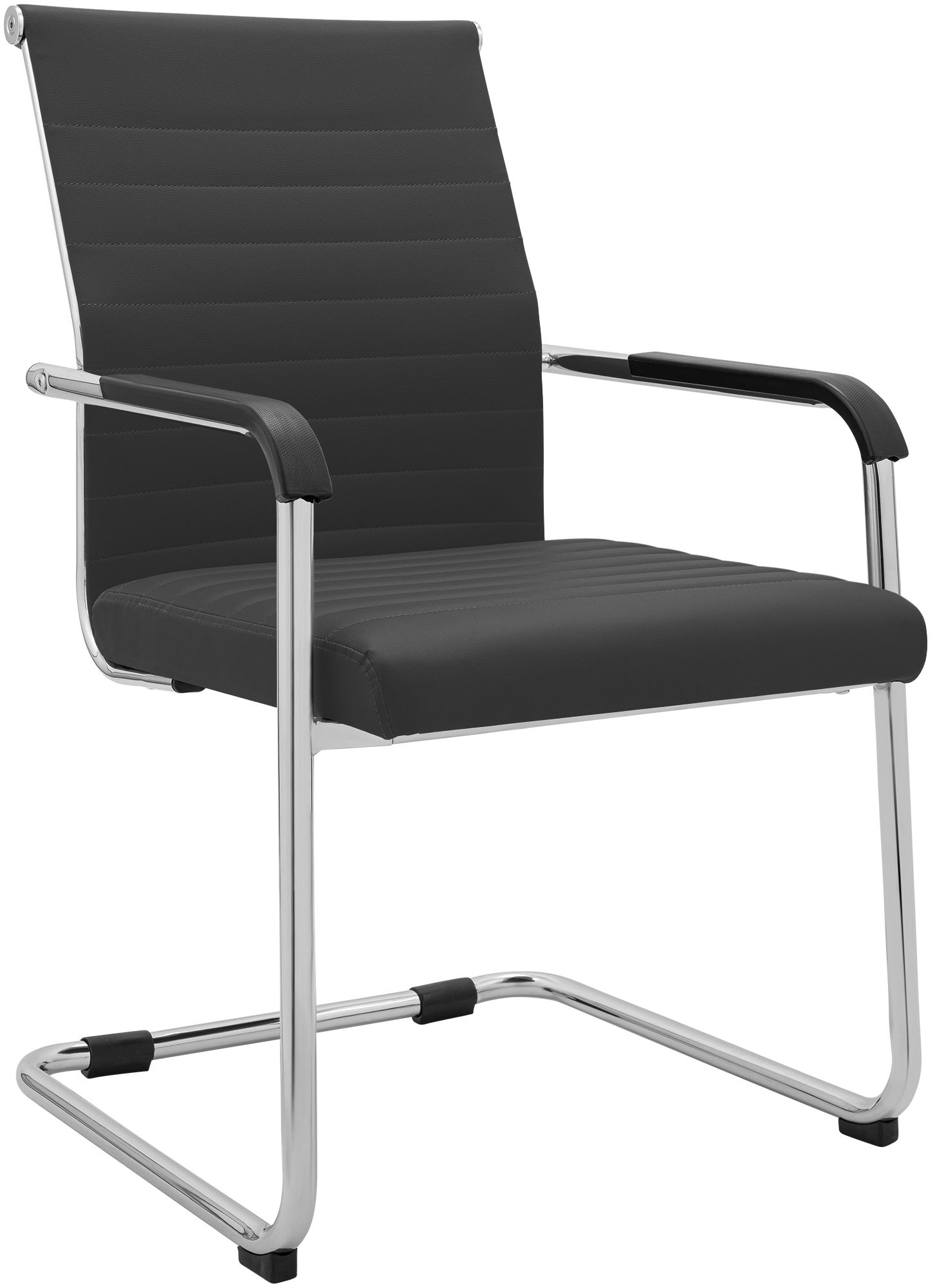 Silla cantilever Hakon en imitación de cuero elegante y cómoda para tu comedor o oficina