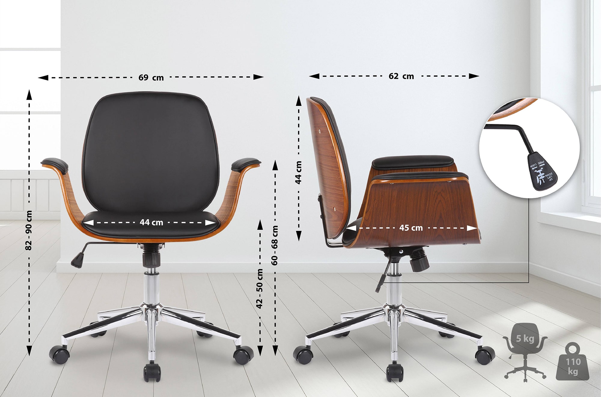 Silla de oficina Kemberg