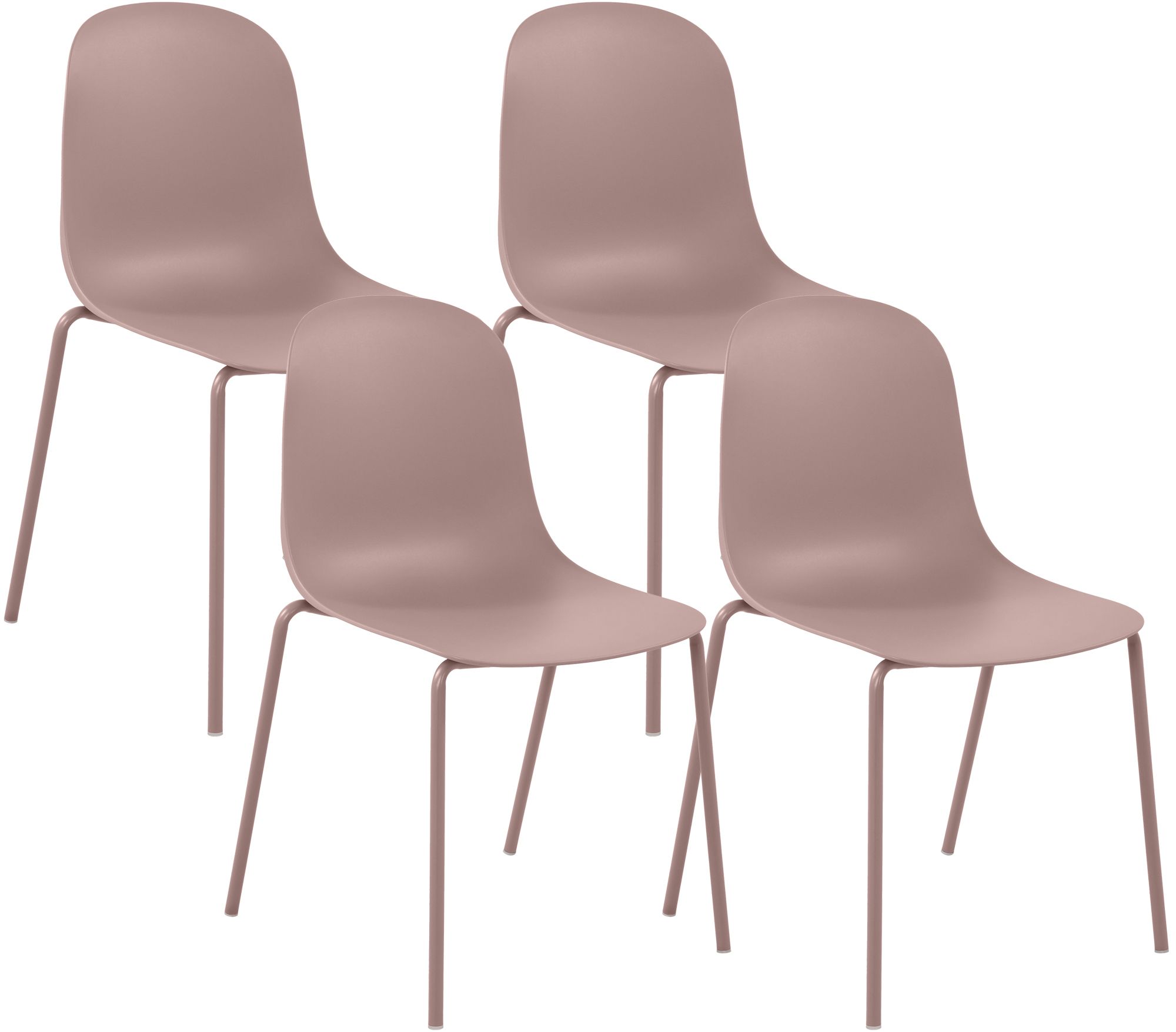 Set de 4 sillas apilables Hardin