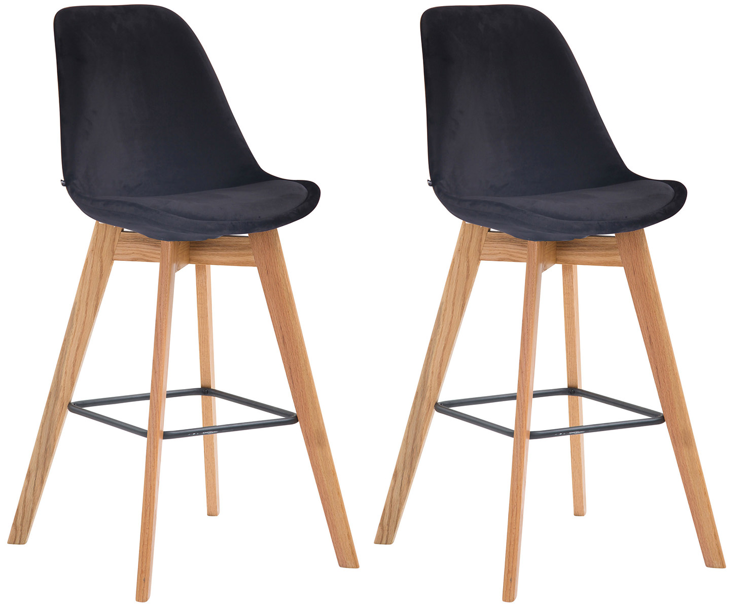 Set 2 Taburetes Metz En Terciopelo