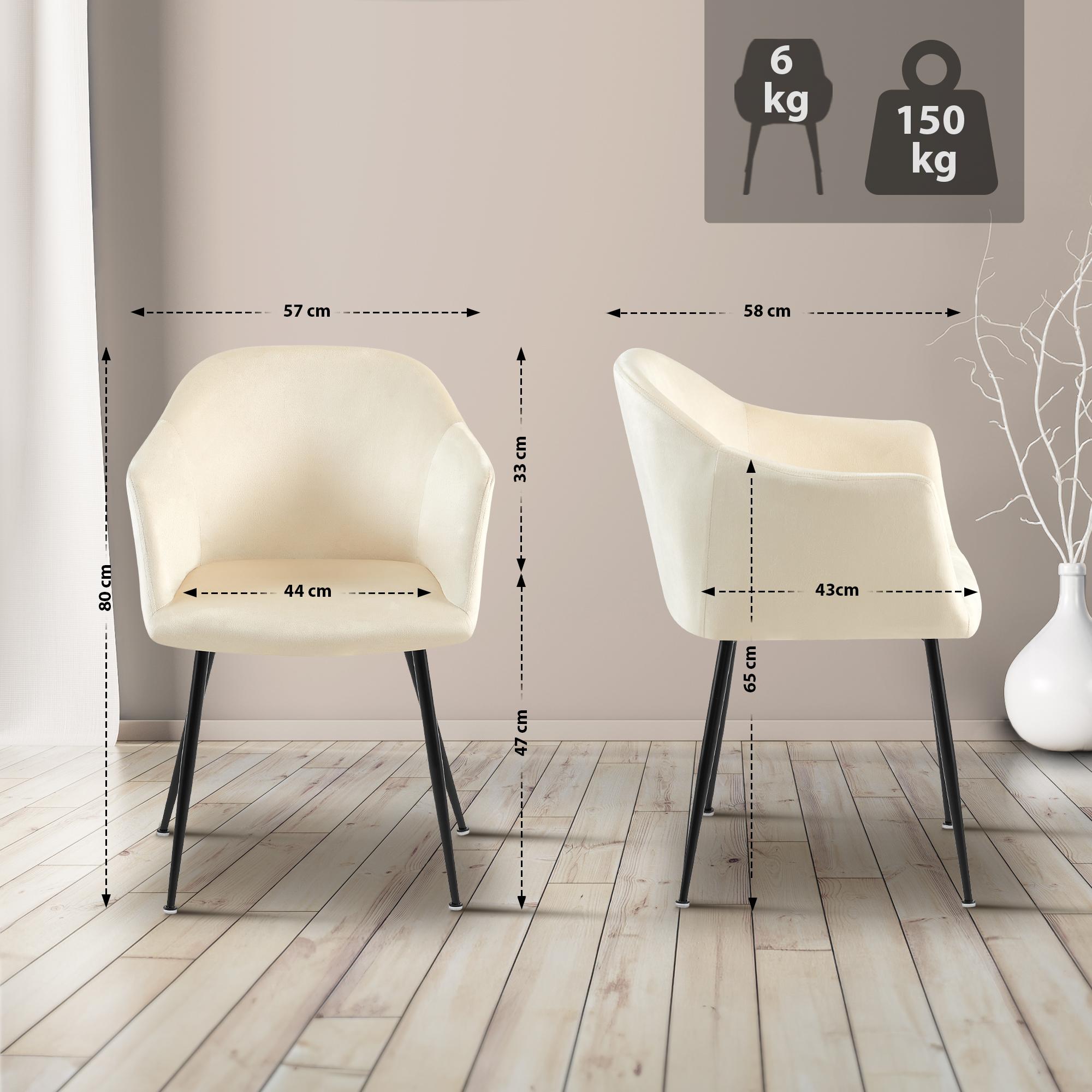 Silla de comedor de terciopelo Jaysie