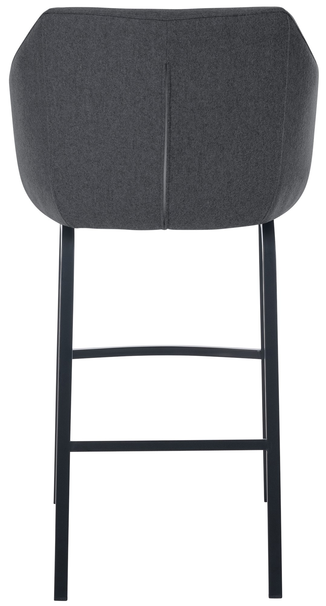 Taburete de bar Monea en fieltro & base de 4 patas