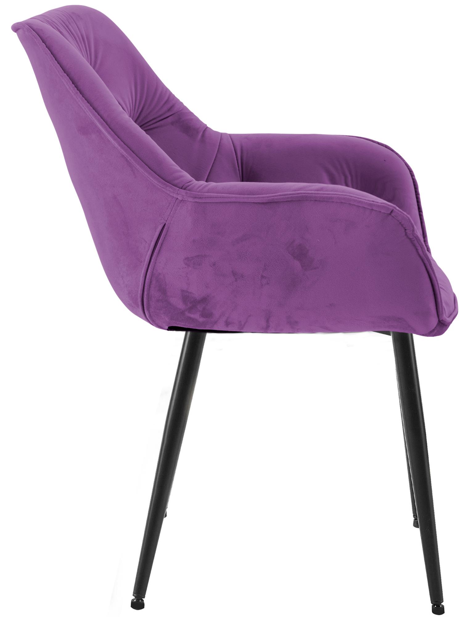 Set de 2 Sillas de comedor Tanna en terciopelo
