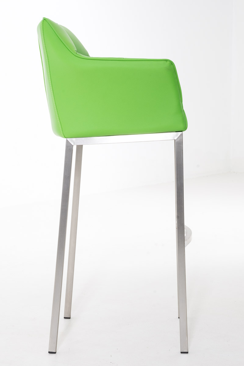 Taburete de bar Damaso cuero sintético con base de cuatro patas
