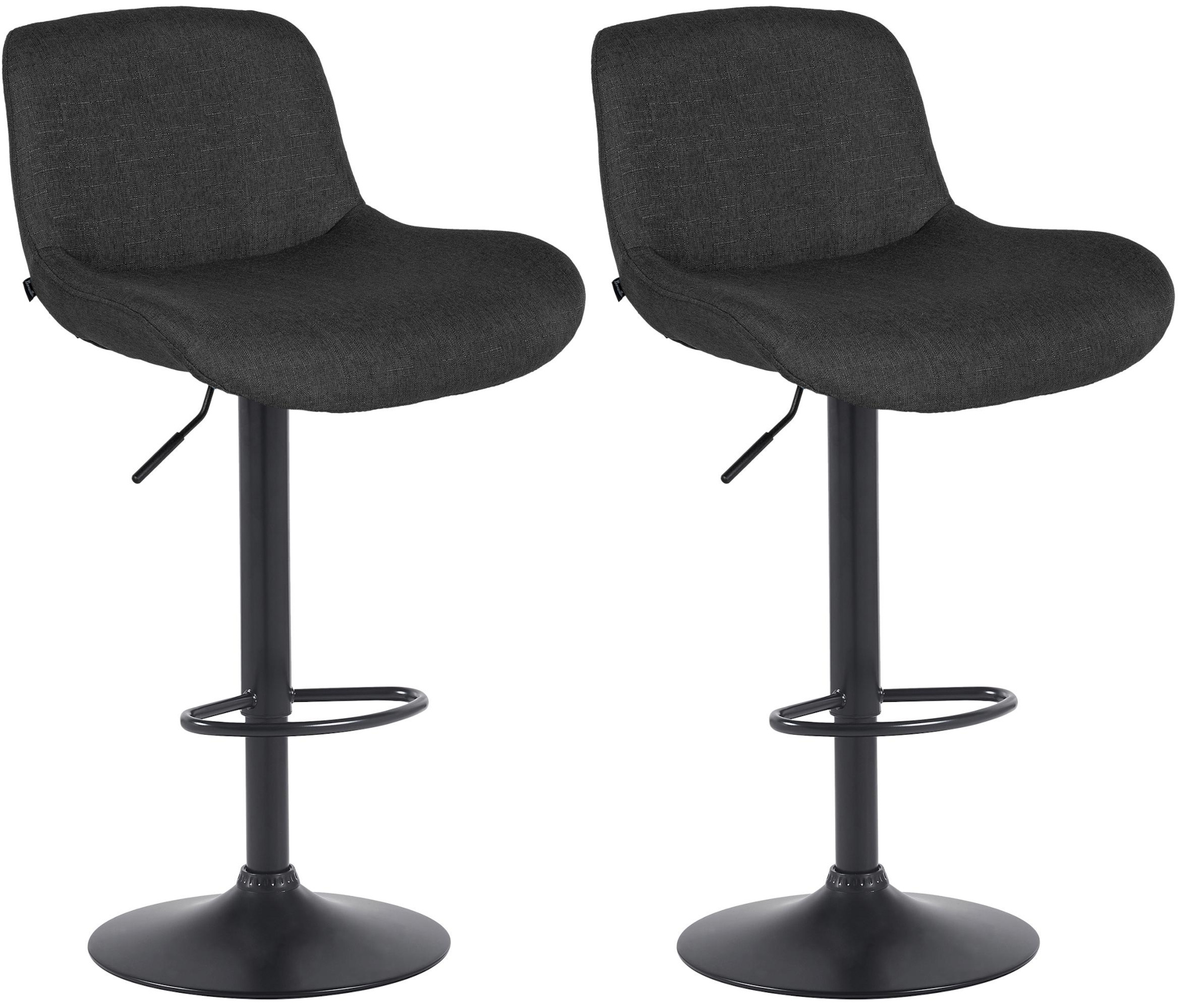 Lote de 2 taburetes de bar Solon negro