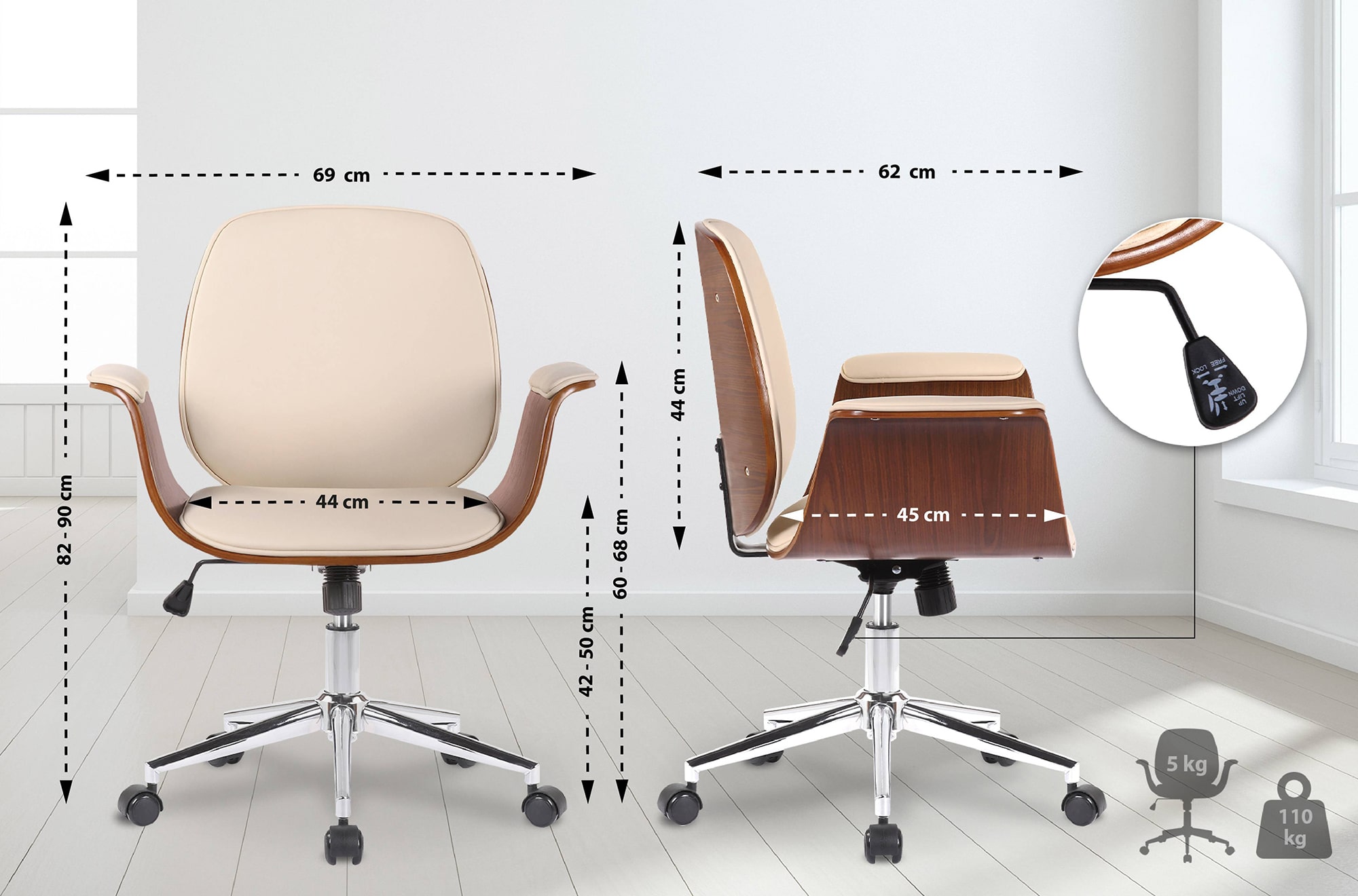 Silla de oficina Kemberg
