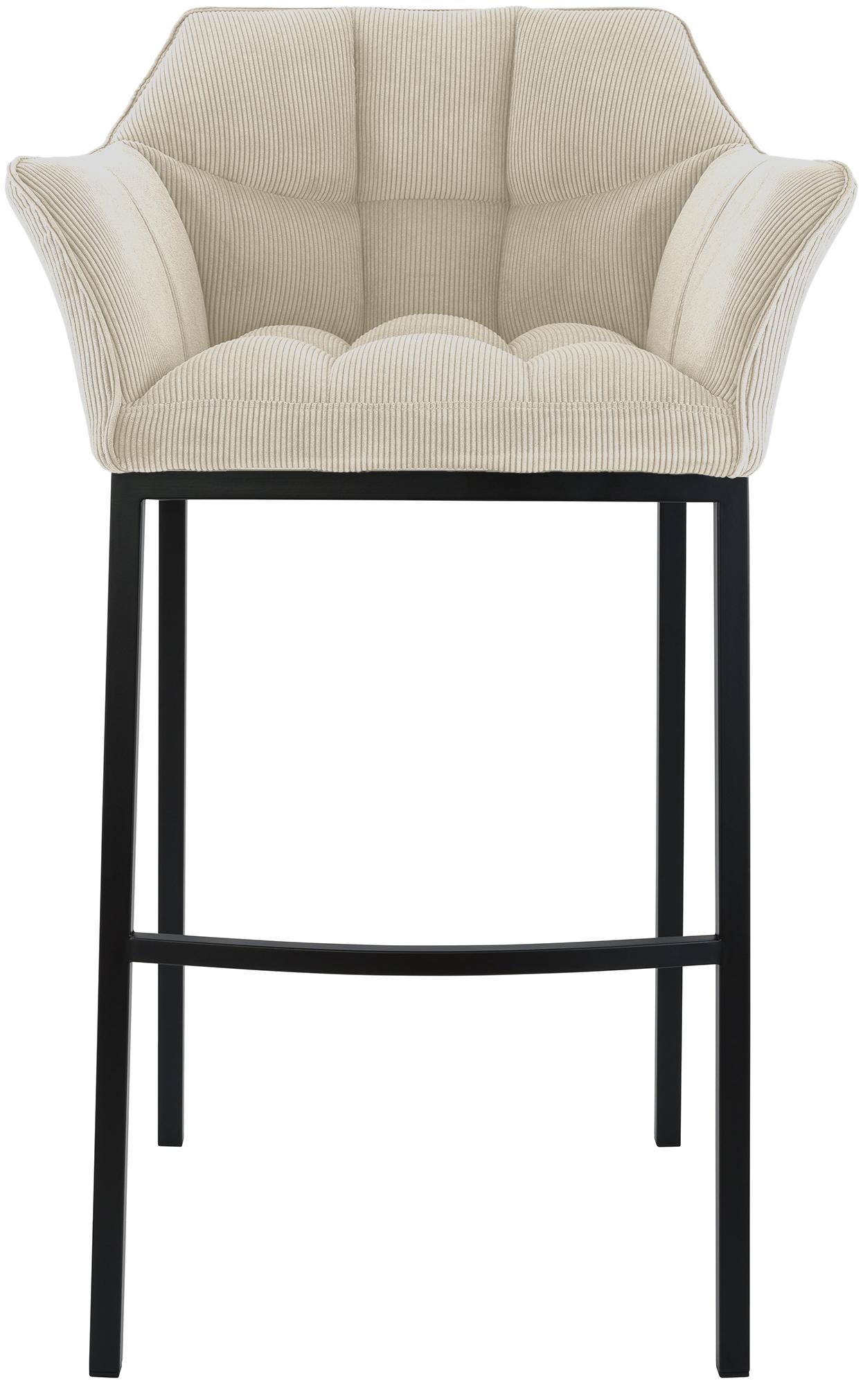 Taburete de bar Damaso Cord con base de cuatro patas