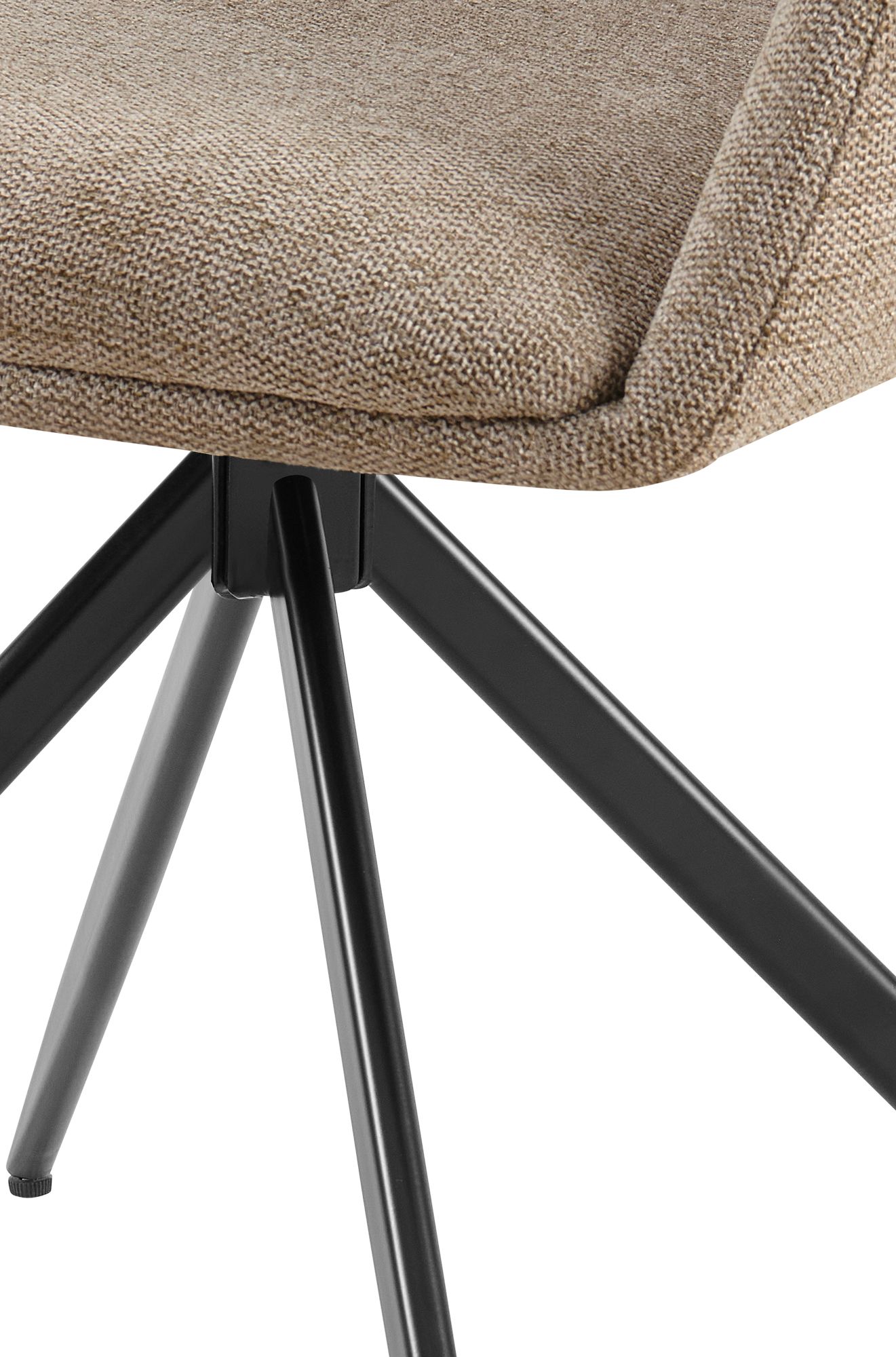 Silla de comedor Olema tapizada en tela