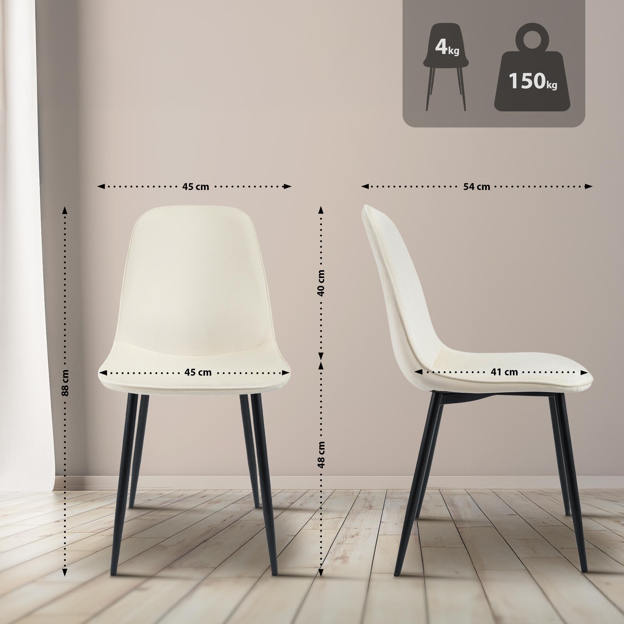 Juego de 2 Sillas de Comedor Maryam