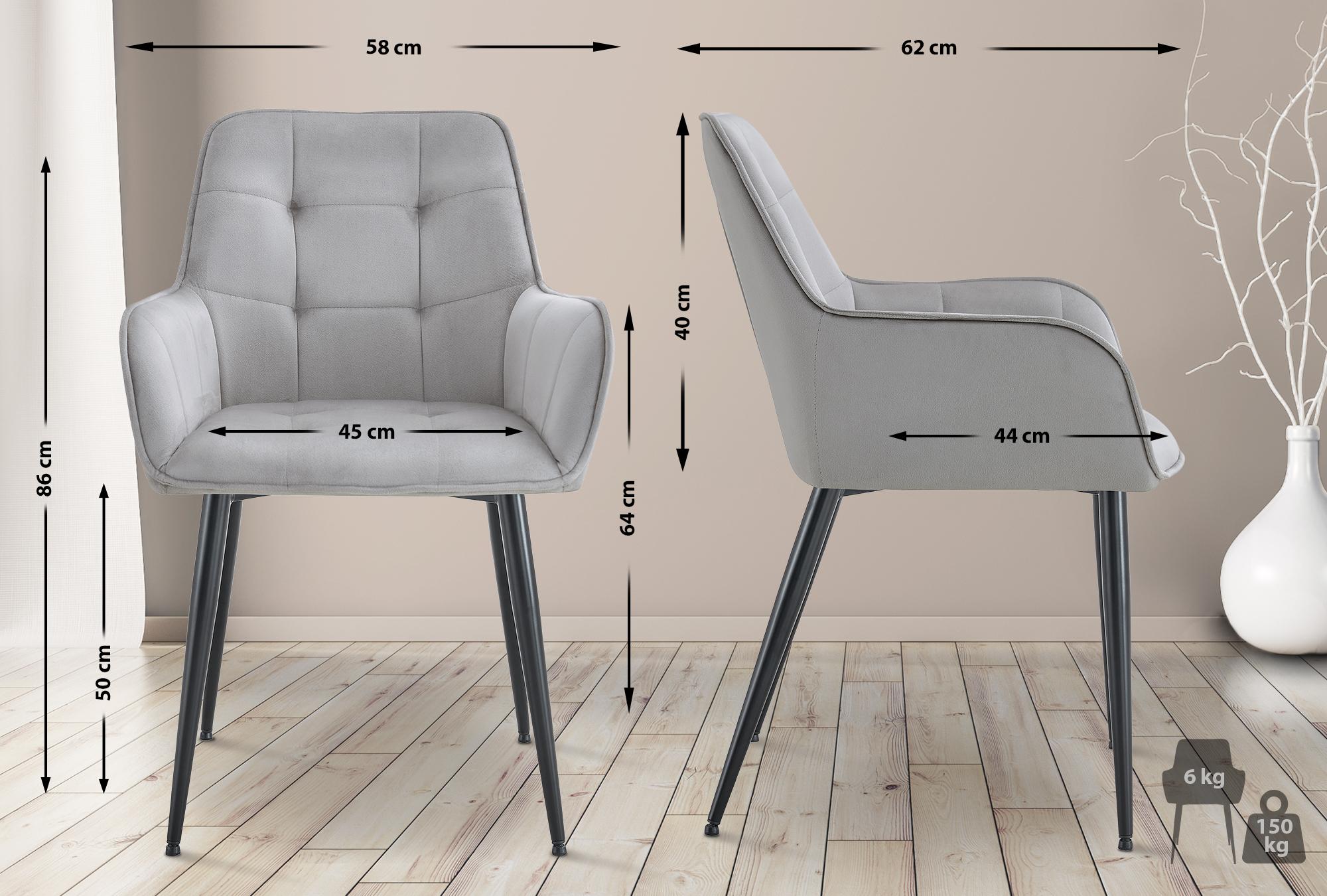 Funda de terciopelo para silla de comedor Ferndale