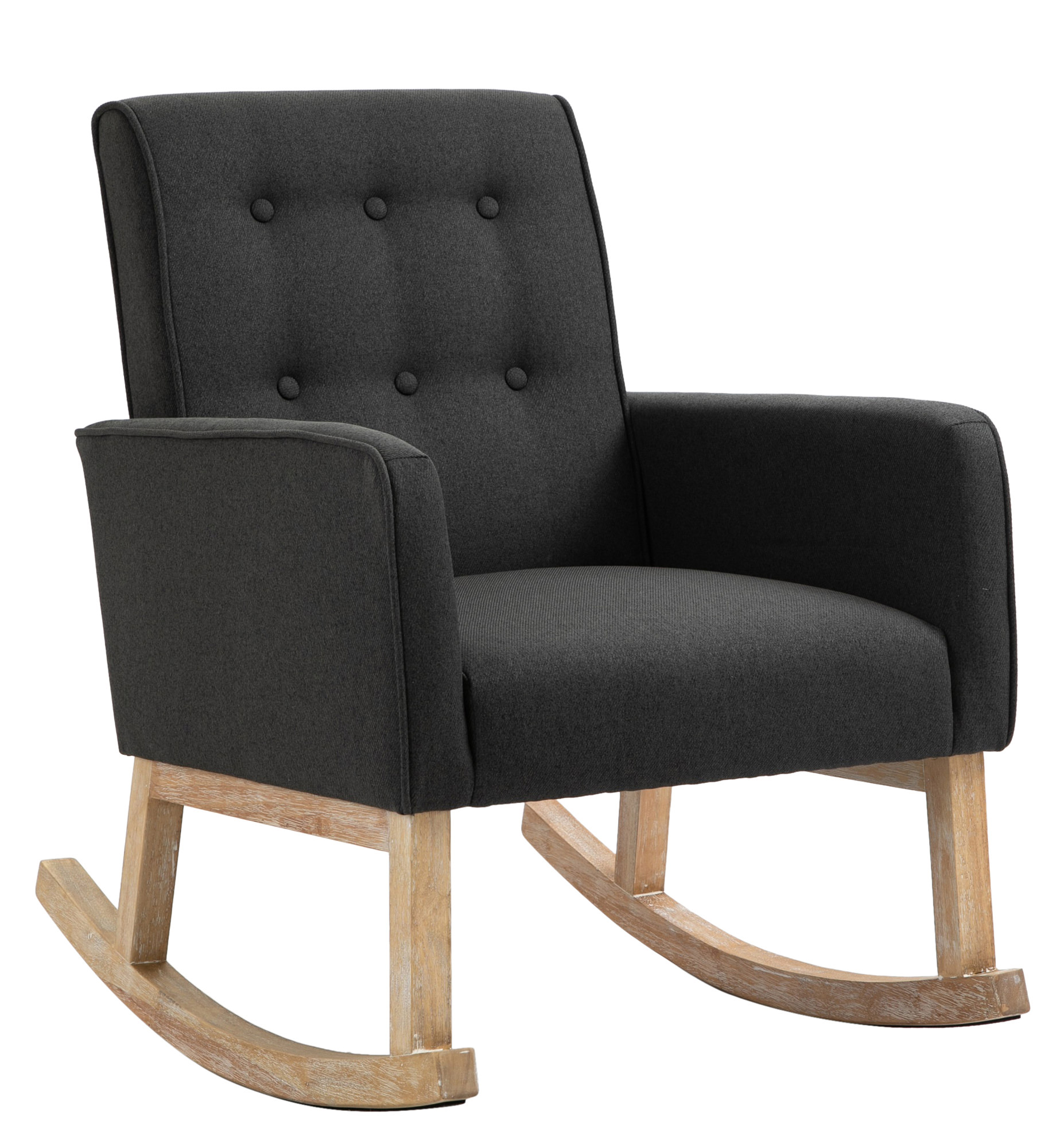 Silla mecedora Dream tapizada en tela