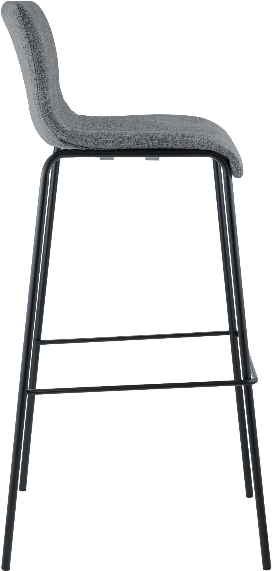 Taburete de bar Hover de tela con base de cuatro patas