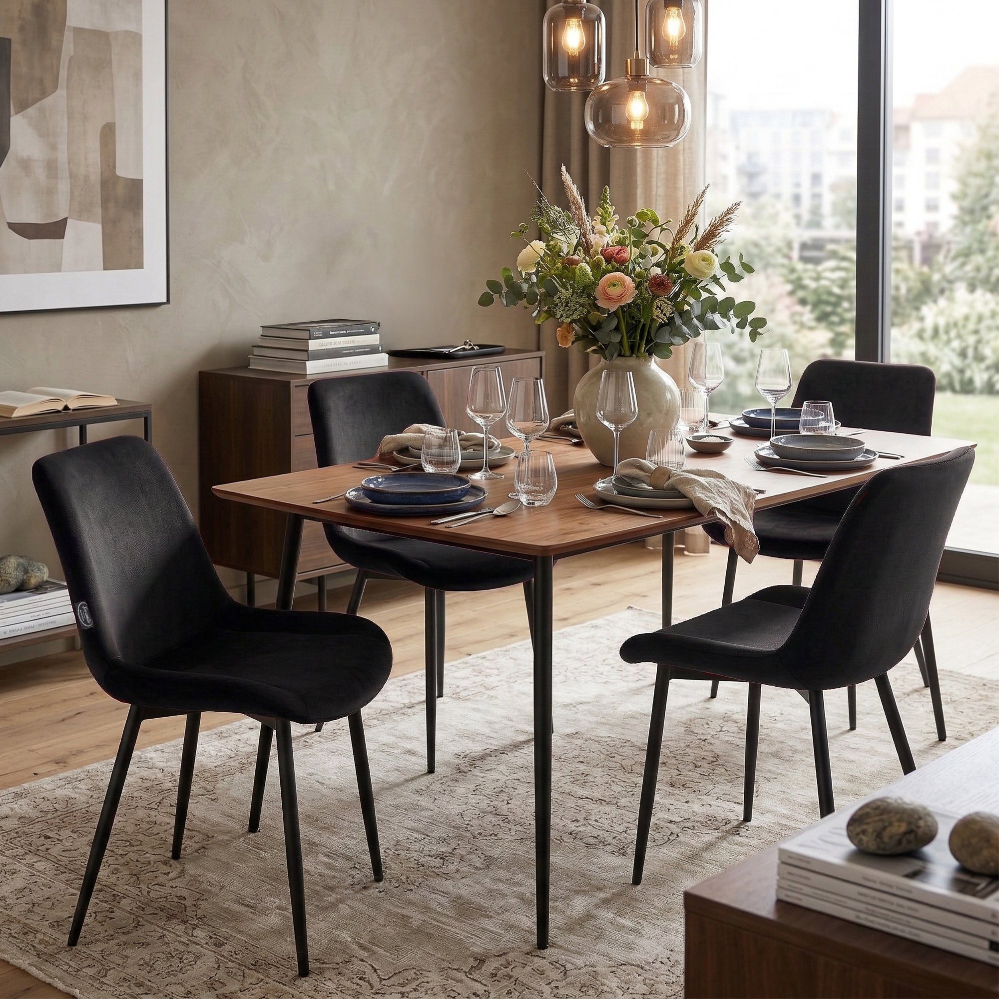 Silla de Comedor Victoria de Terciopelo - Confort y Estilo Moderno