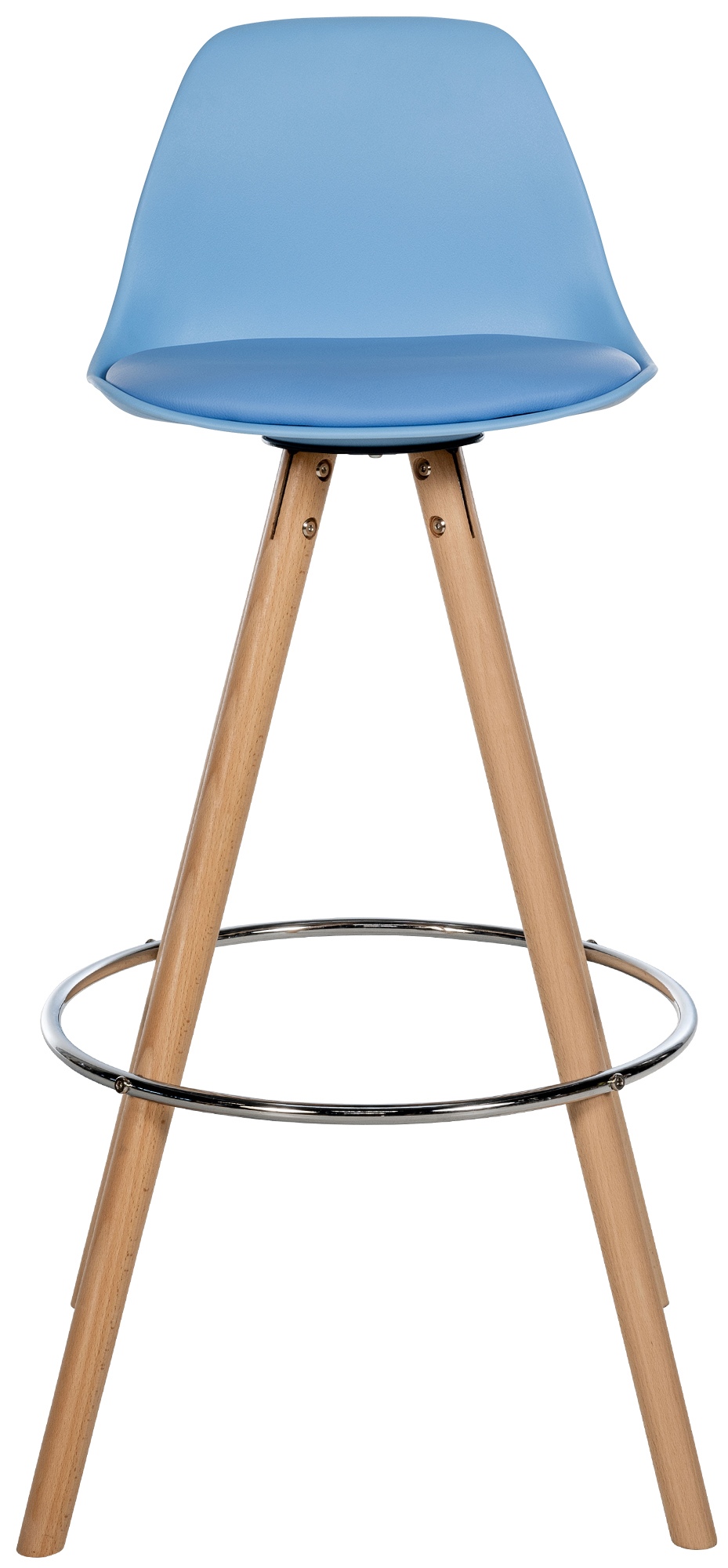 Taburete de bar Corbin en polipiel con base de 4 patas redondas