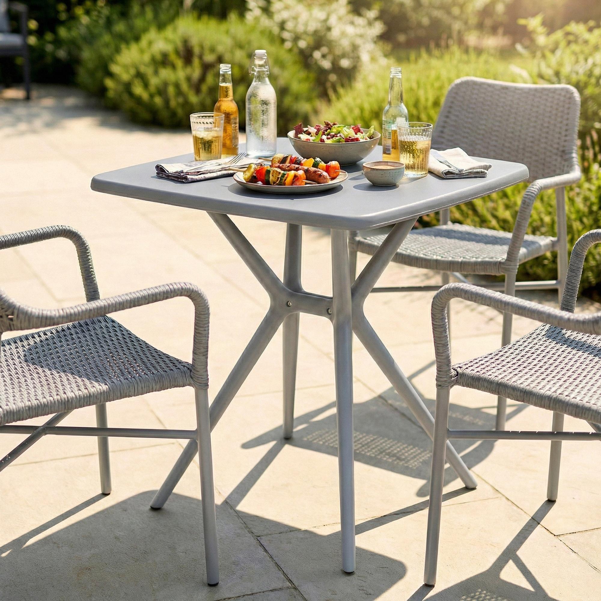 Mesa de jardin Becky cuadrada 72 x 72 cm