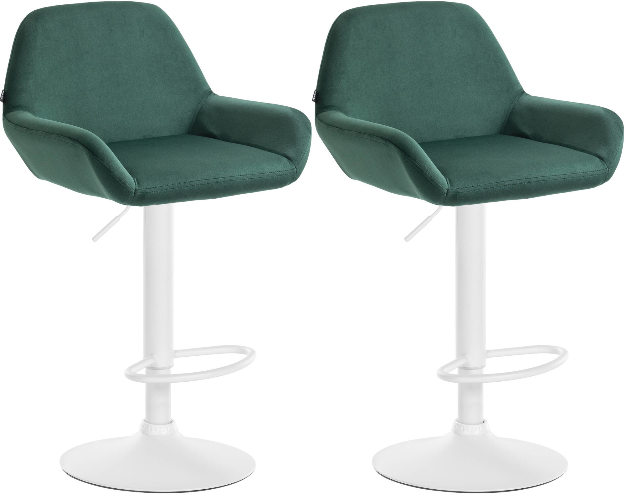 Set de 2 Taburetes de cocina Braga en terciopelo